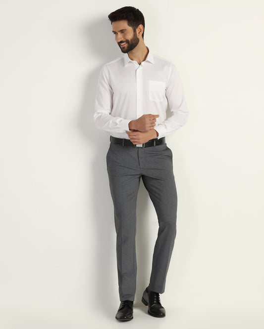 Slim Fit B-91 Formal Navy Printed Trouser - Enzo