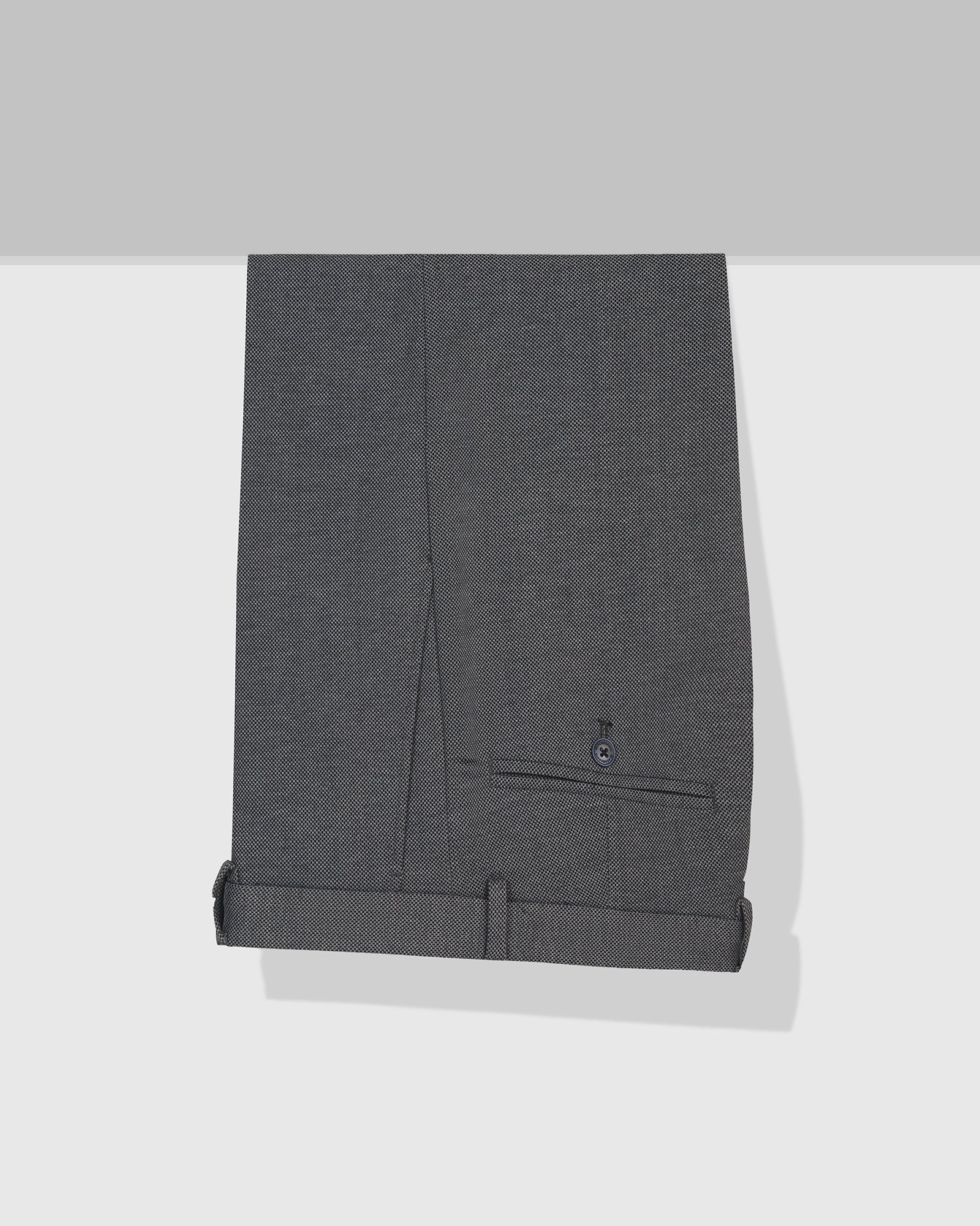 Slim Fit B-91 Formal Navy Printed Trouser - Enzo