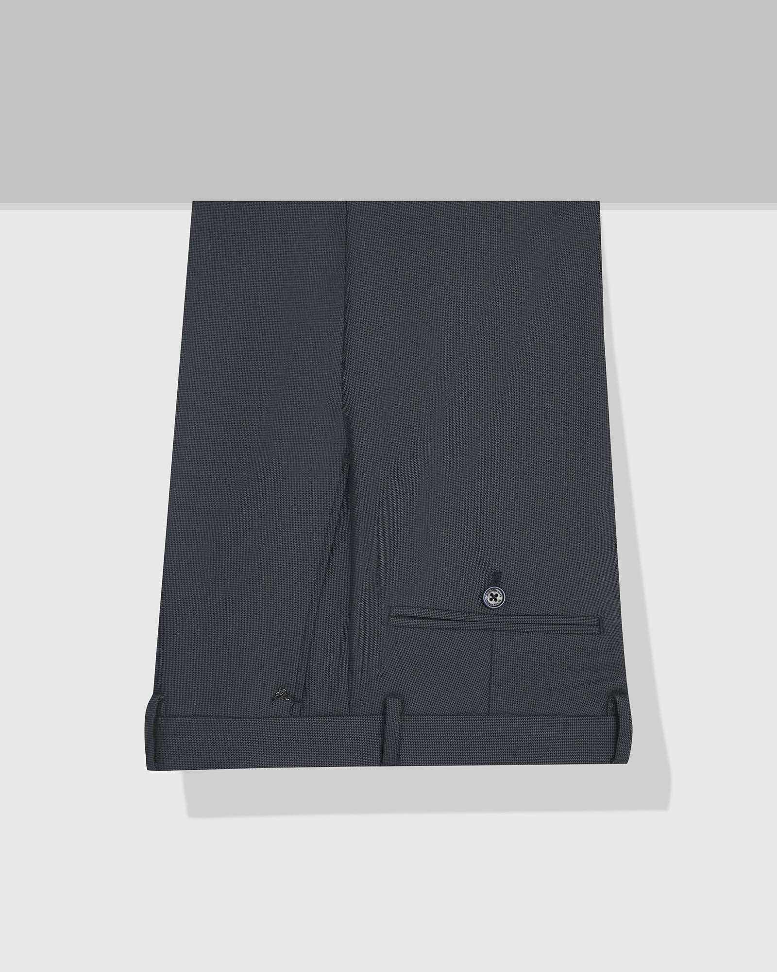 Slim Fit B-91 Formal Navy Textured Trouser - Fendi