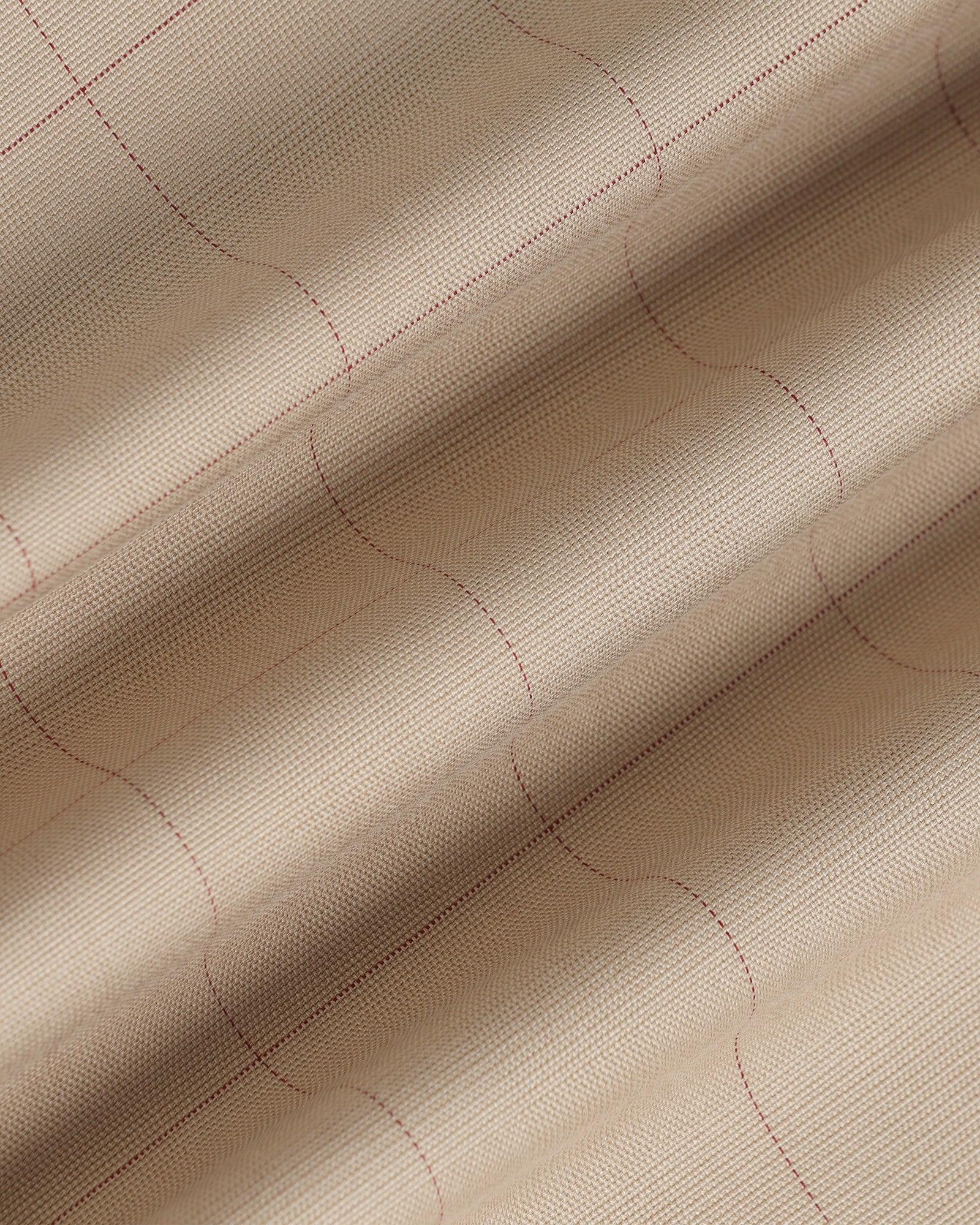 Slim Fit B-91 Casual Beige Check Khakis - Gap