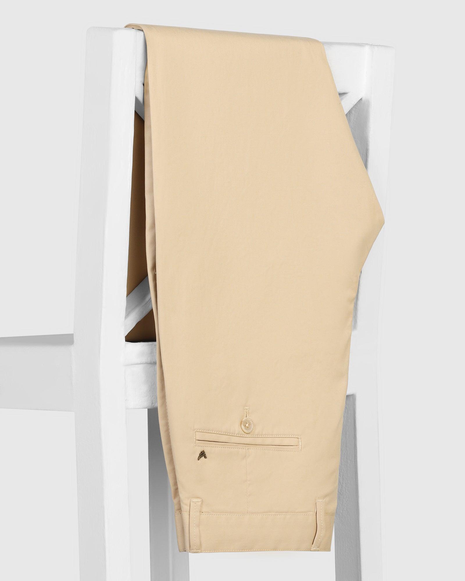 Slim Comfort B-95 Casual Beige Solid Khaki - Mario - Blackberrys