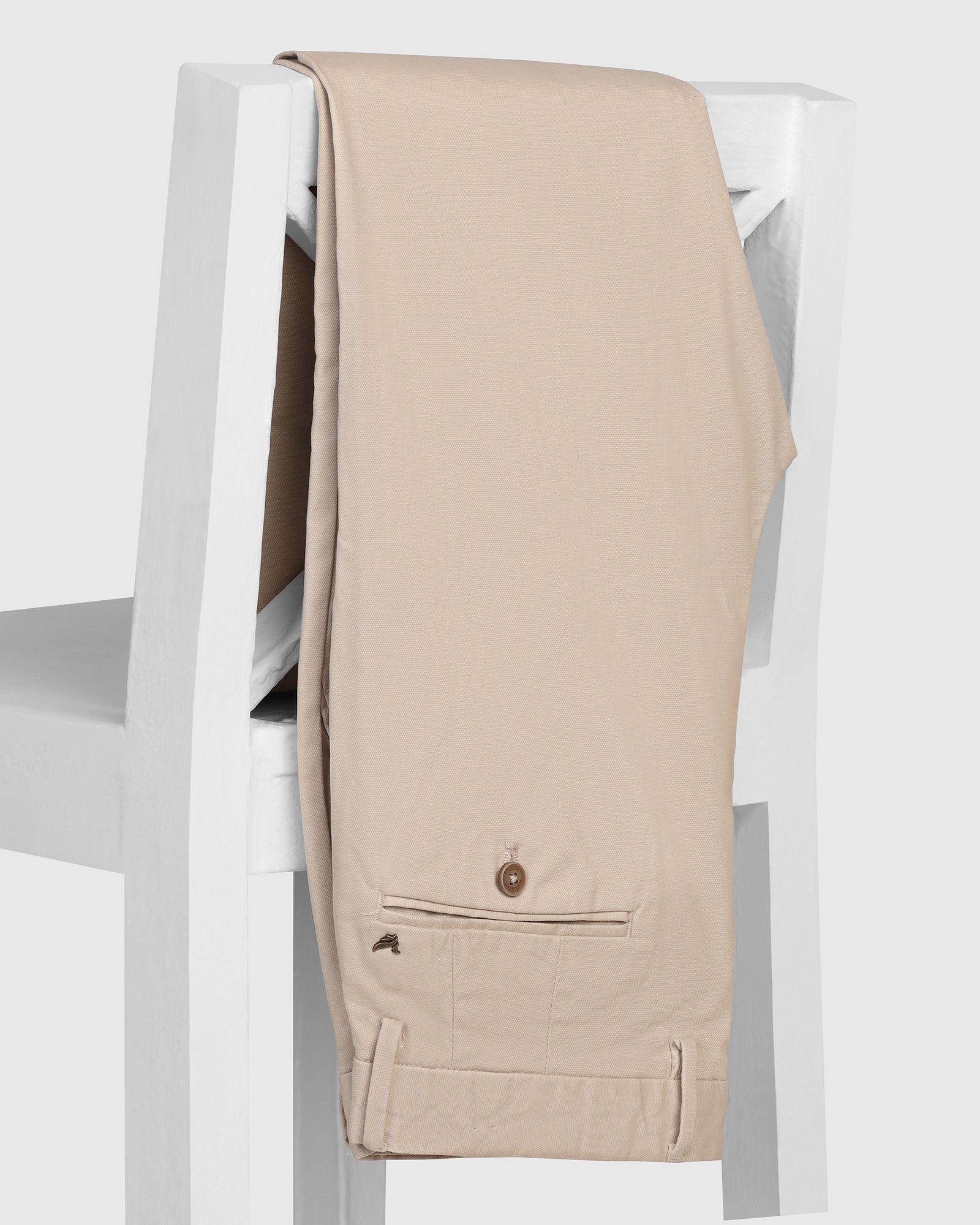 Slim Comfort B-95 Casual Beige Textured Khakis - Kary