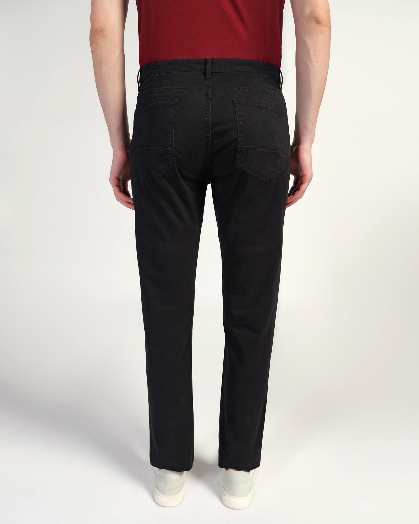 Slim Comfort B-95 Casual Black Solid Khaki - Dab - Blackberrys