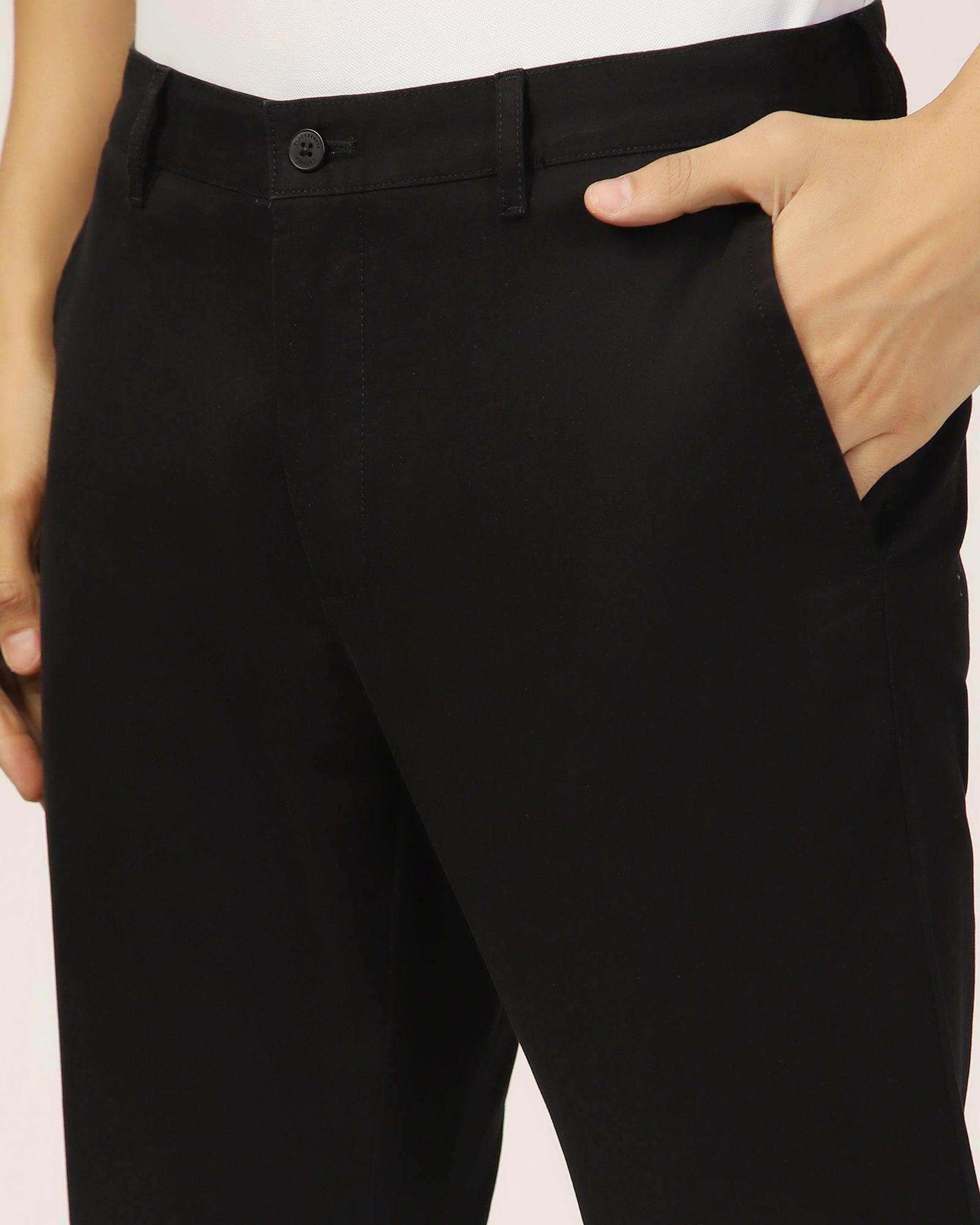 Slim Comfort B-95 Casual Black Solid Khaki - Lab - Blackberrys