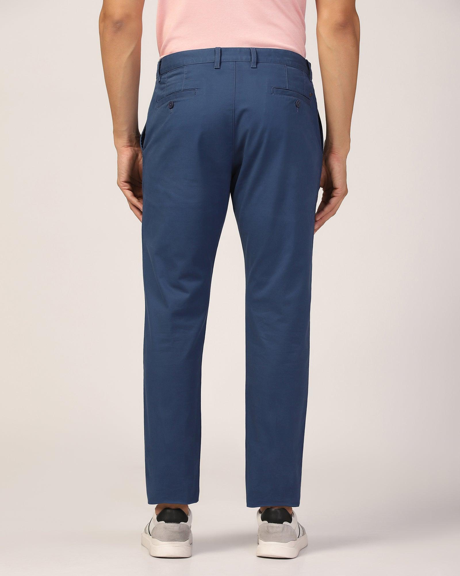 Slim Comfort B-95 Casual Blue Solid Khaki - Lab - Blackberrys