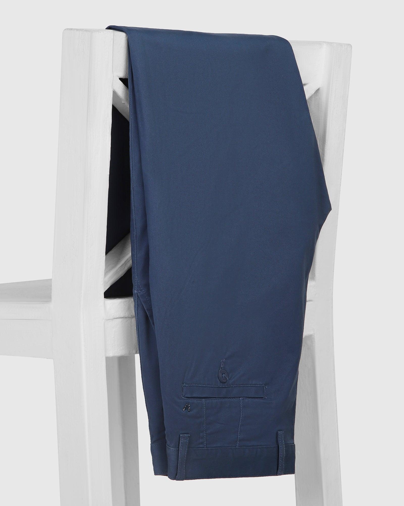 Slim Comfort B-95 Casual Blue Solid Khaki - Lab - Blackberrys