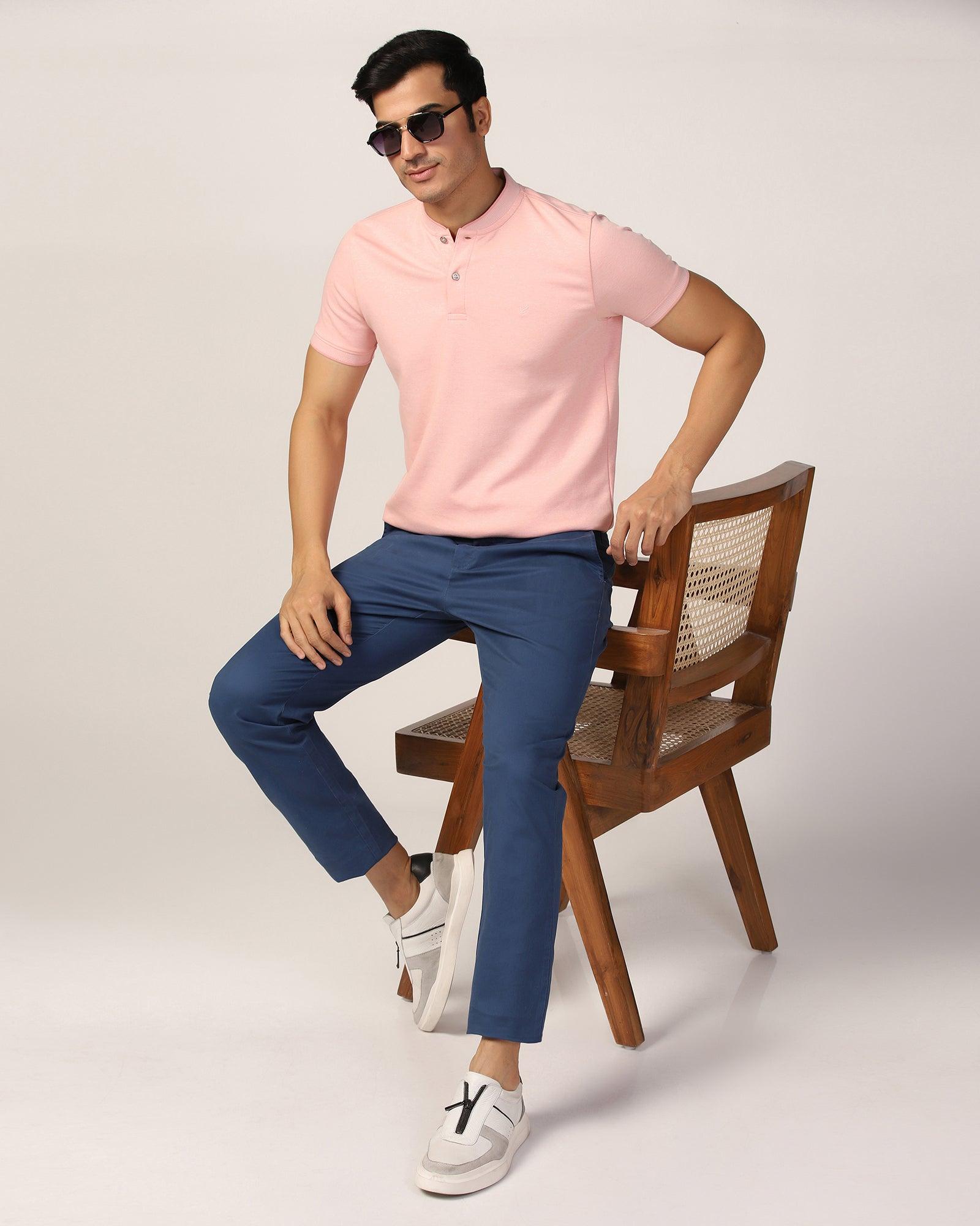 Slim Comfort B-95 Casual Blue Solid Khaki - Lab - Blackberrys