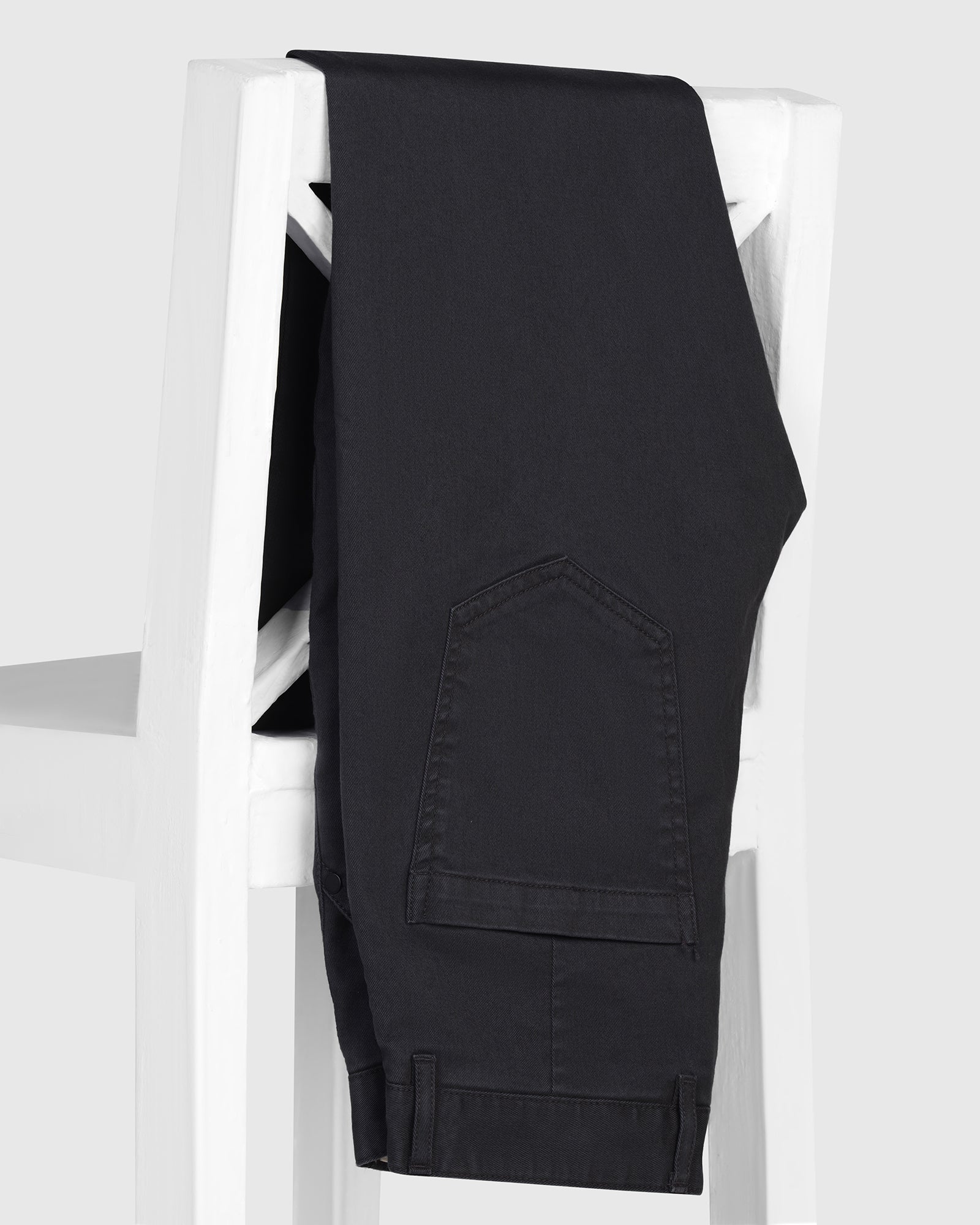 Slim Comfort B-95 Casual Charcoal Solid Khakis - Silvet