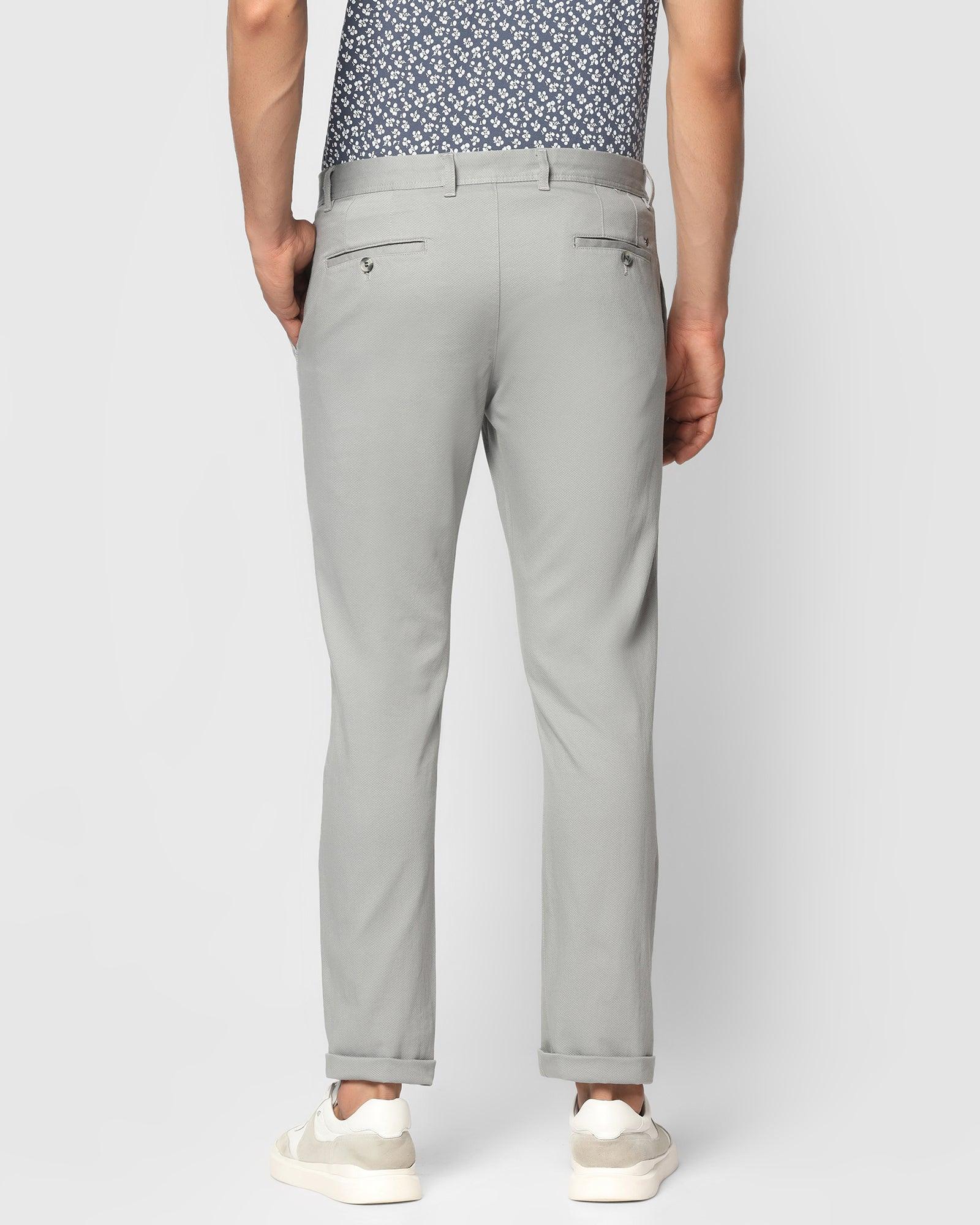 Slim Comfort B-95 Casual Grey Textured Khakis - Kurt - Blackberrys