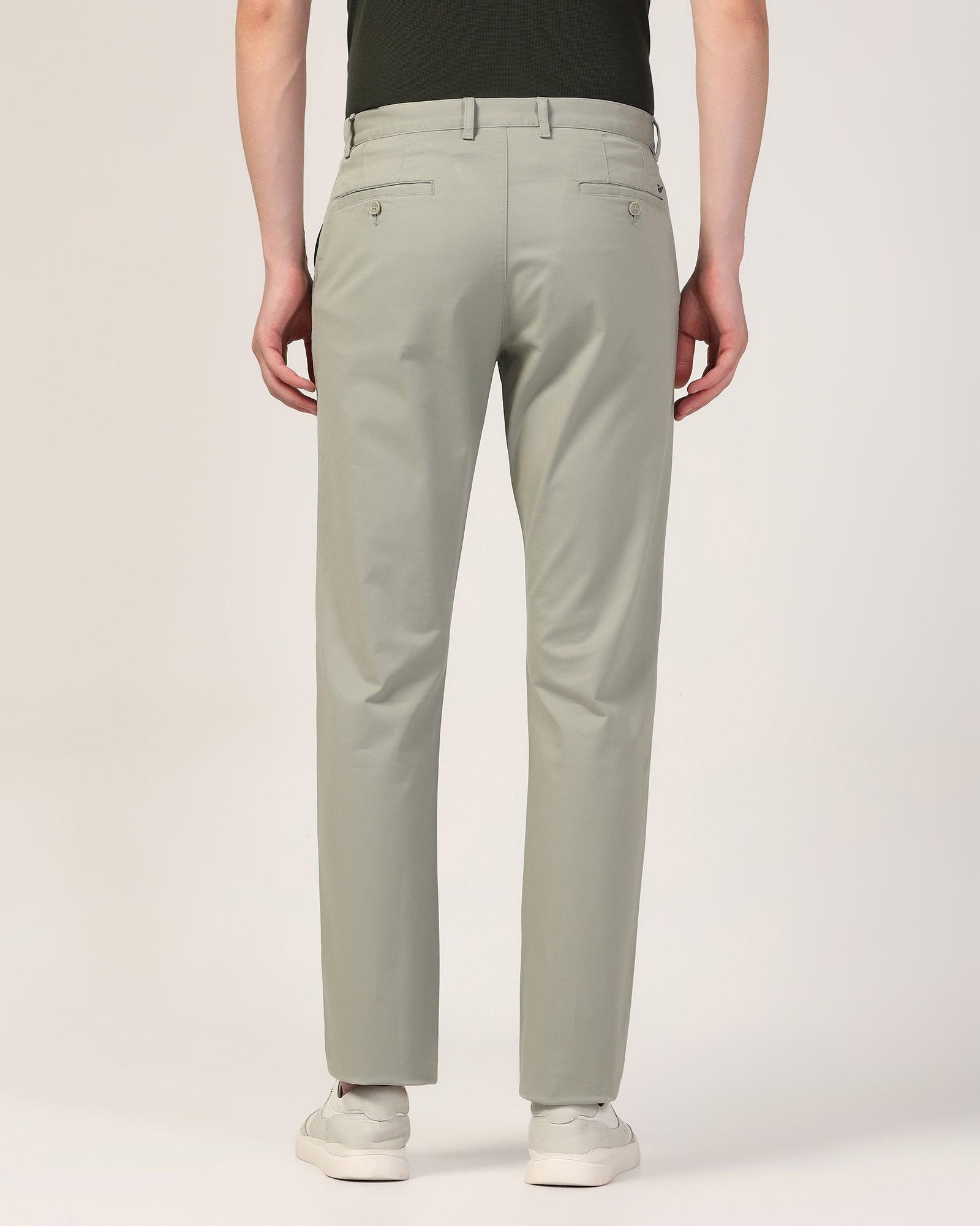 Slim Comfort B-95 Casual Pistachio Solid Khakis - Lab - Blackberrys