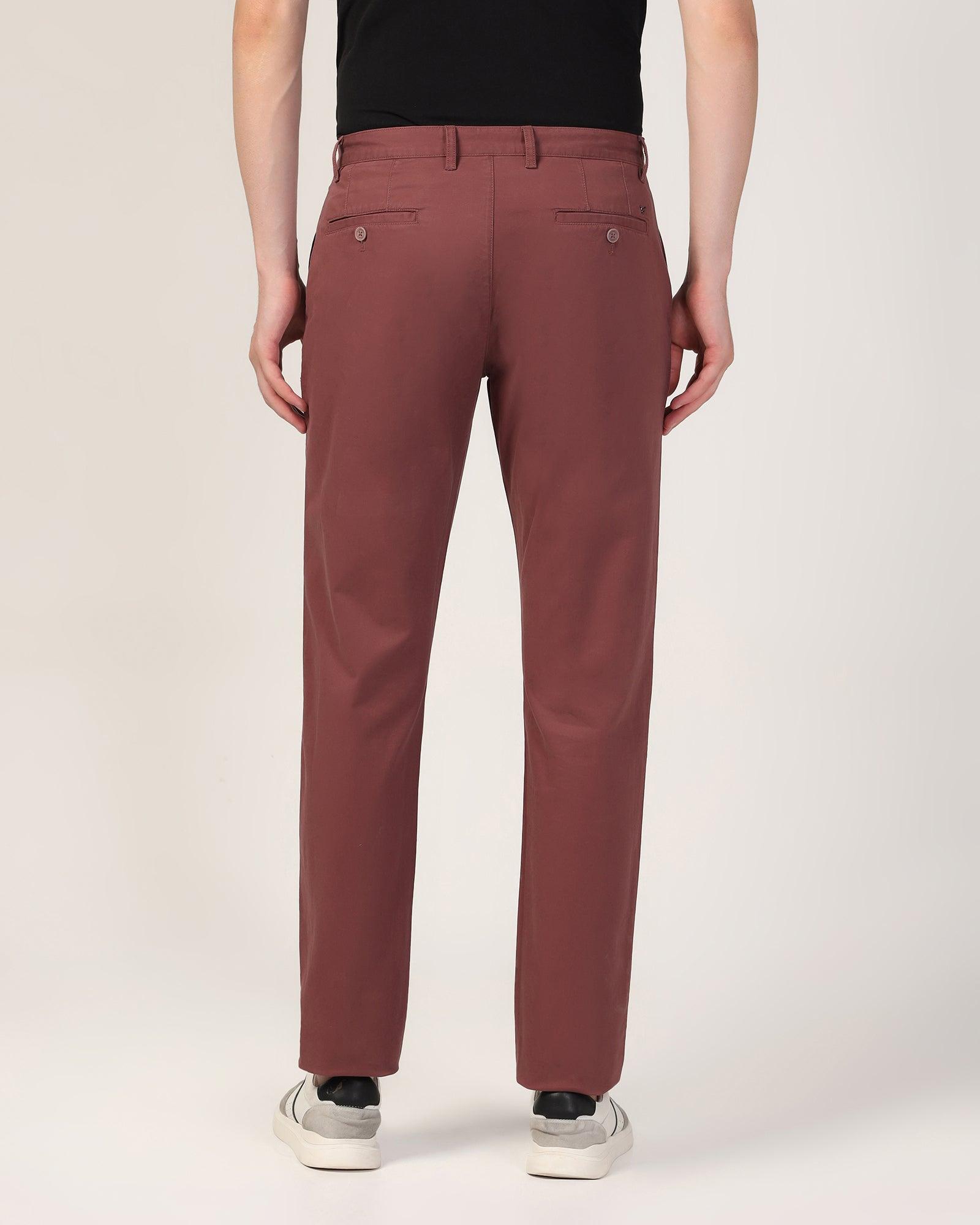Slim Comfort B-95 Casual Rust Solid Khakis - Lab - Blackberrys