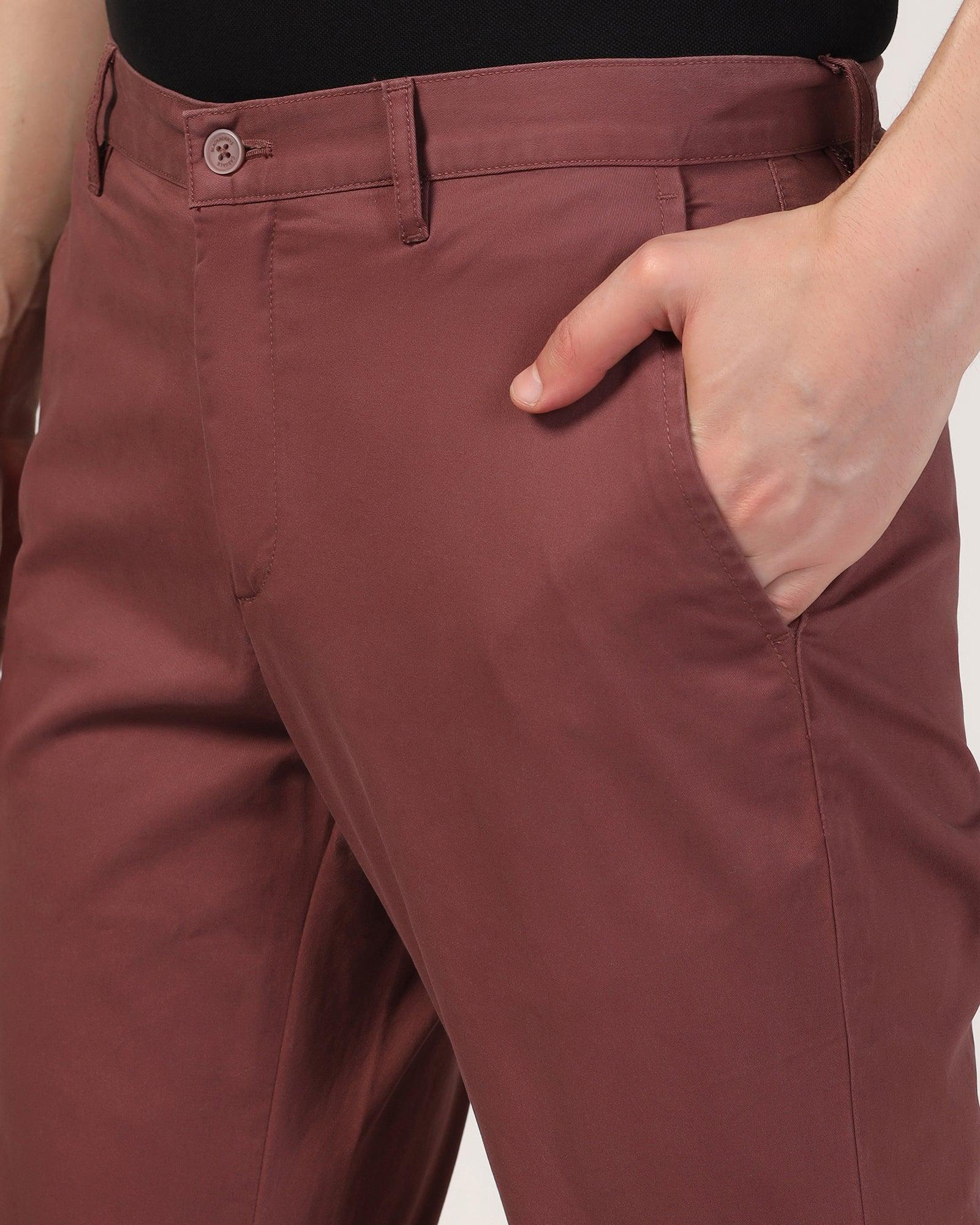 Slim Comfort B-95 Casual Rust Solid Khakis - Lab - Blackberrys