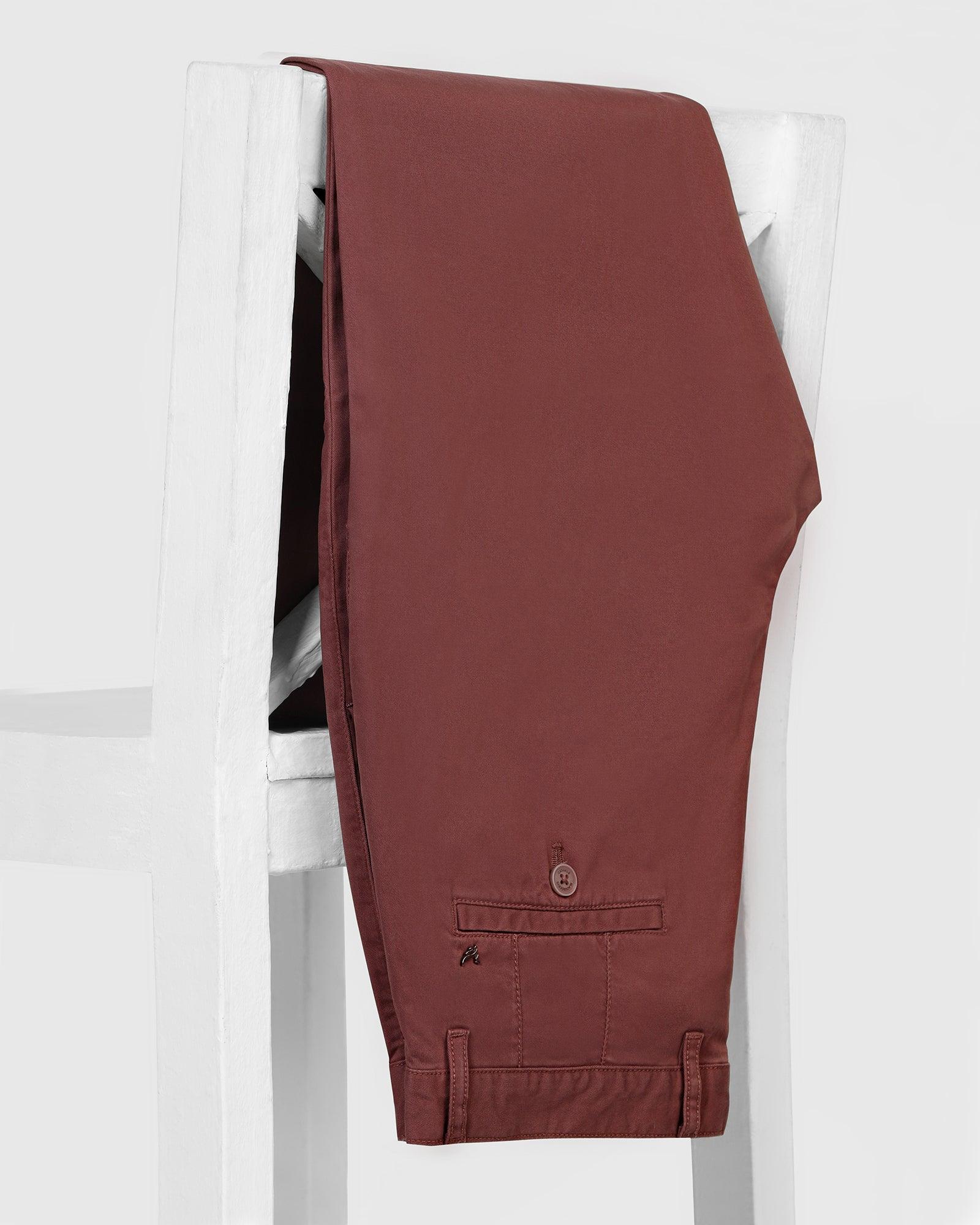 Slim Comfort B-95 Casual Rust Solid Khakis - Lab - Blackberrys