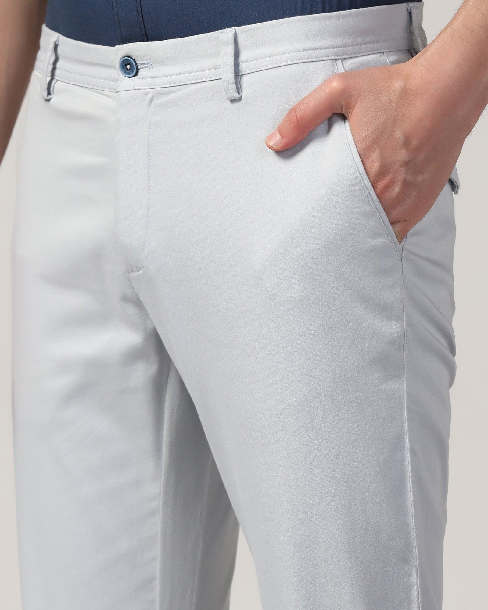 Slim Comfort B-95 Casual Sky Blue Solid Khaki - Sark - Blackberrys