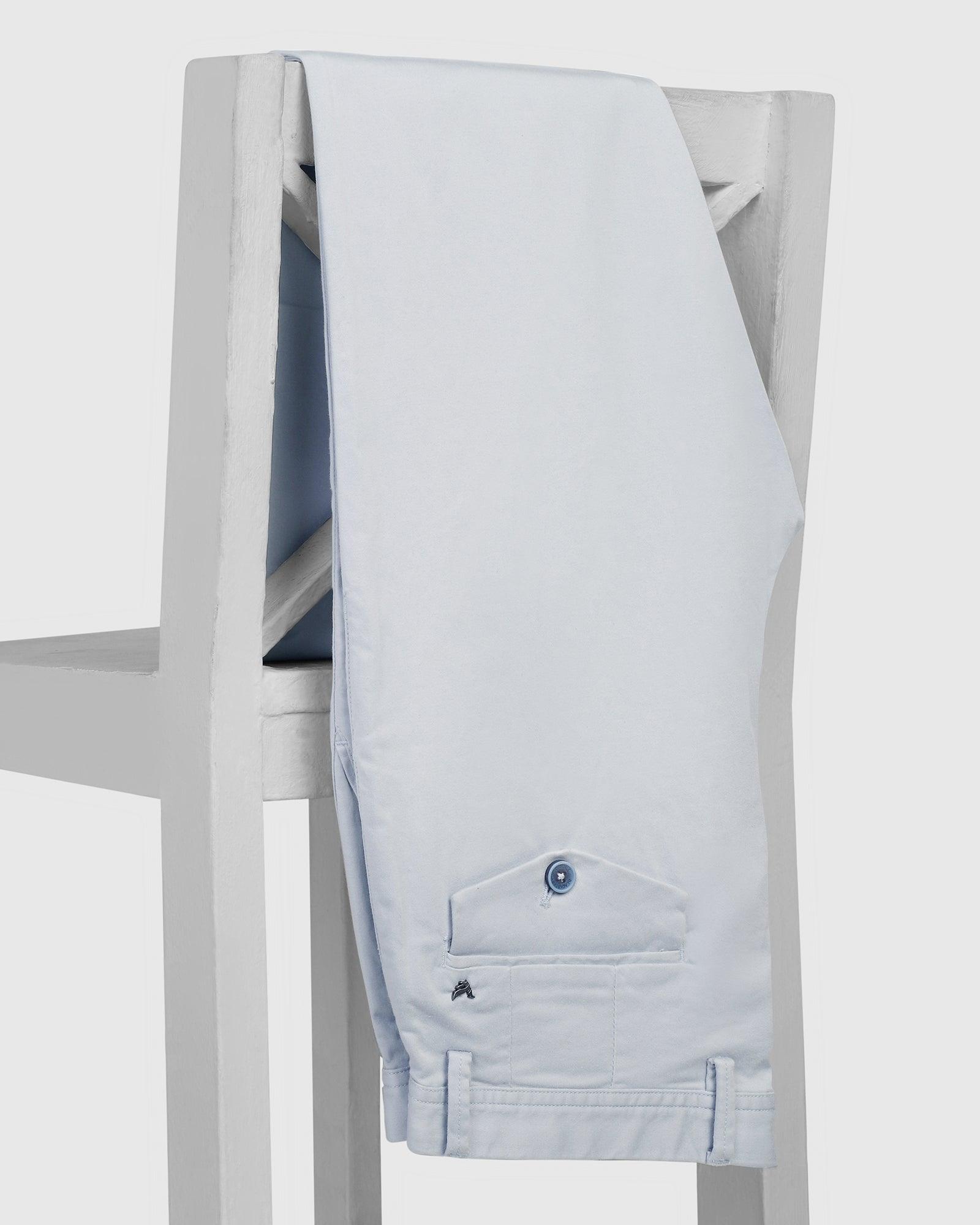 Slim Comfort B-95 Casual Sky Blue Solid Khaki - Sark - Blackberrys