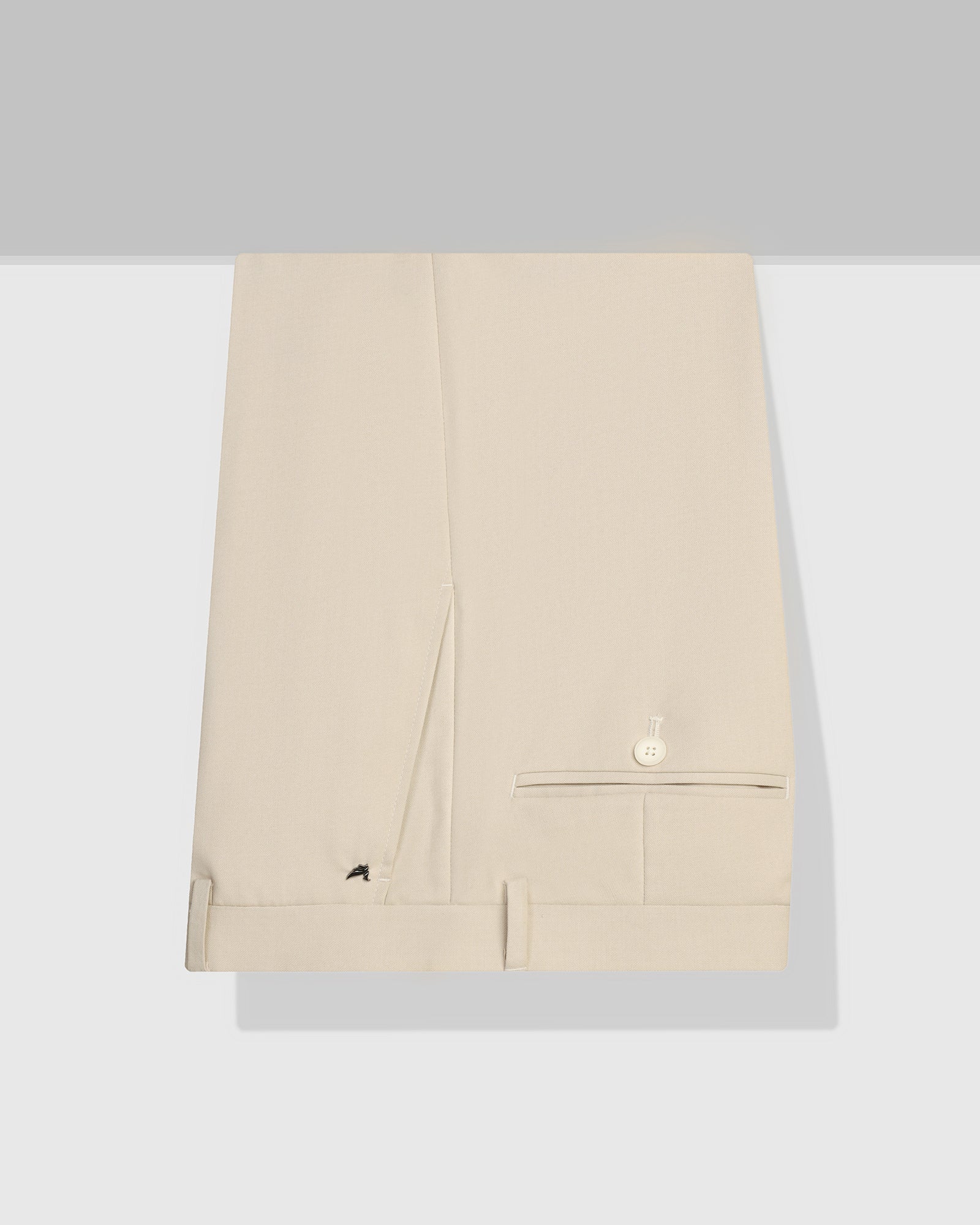 Slim Comfort B-95 Formal Beige Solid Trouser - Musk
