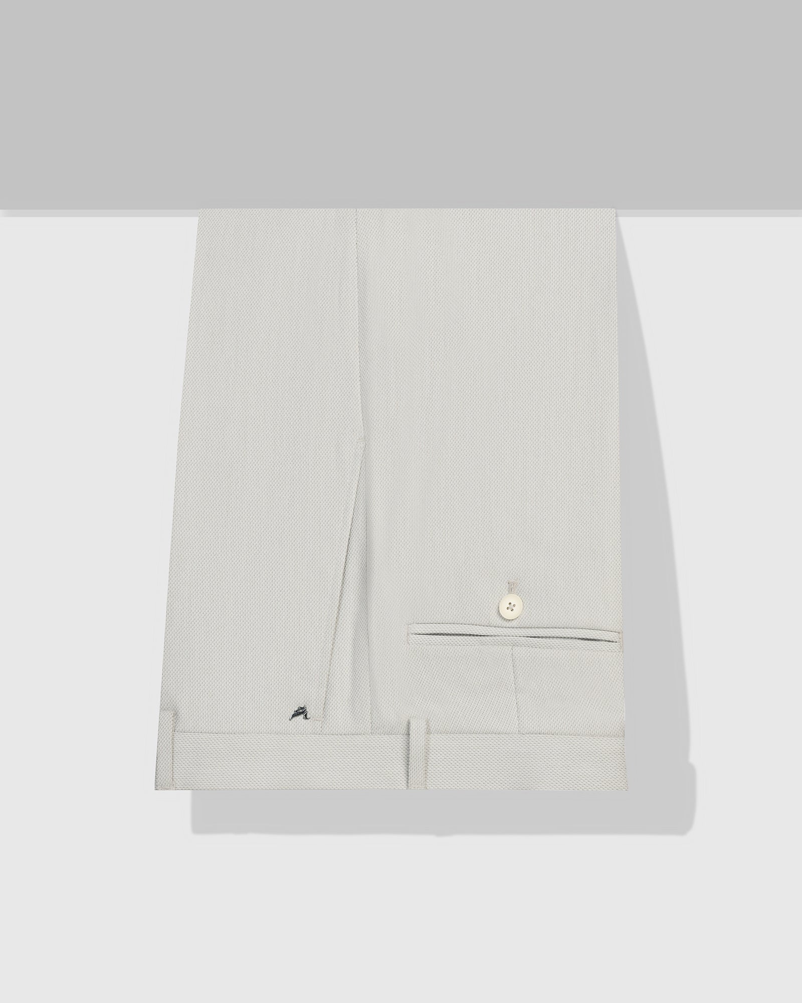 Slim Comfort B-95 Formal Beige Textured Trouser - Coach
