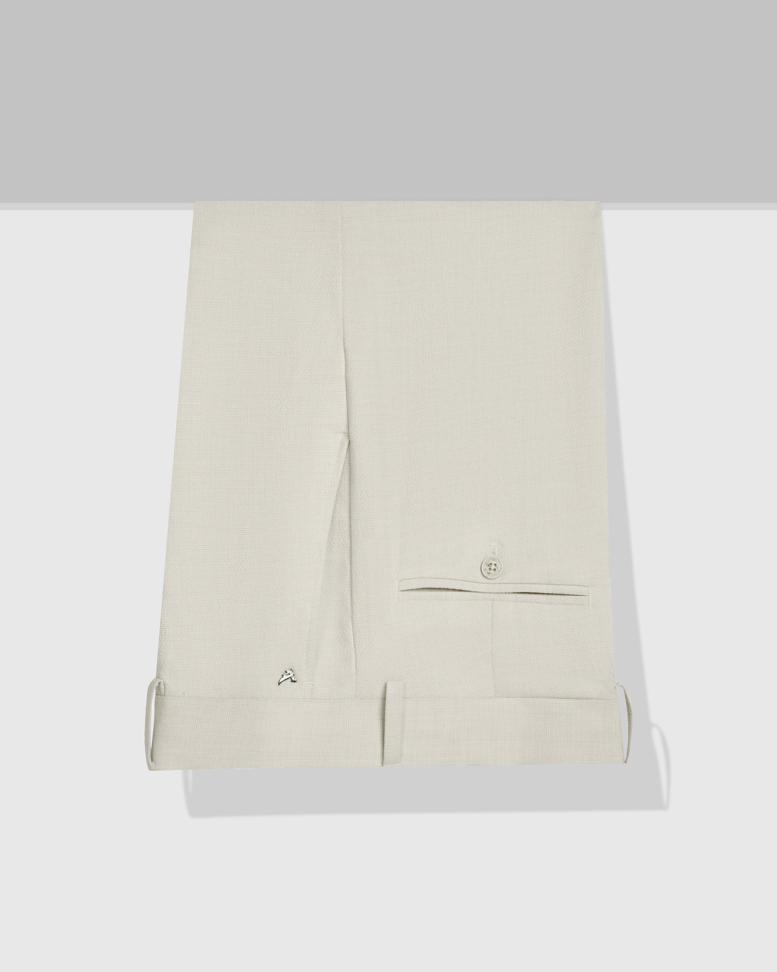 Slim Comfort B-95 Formal Beige Textured Trouser - Veneta