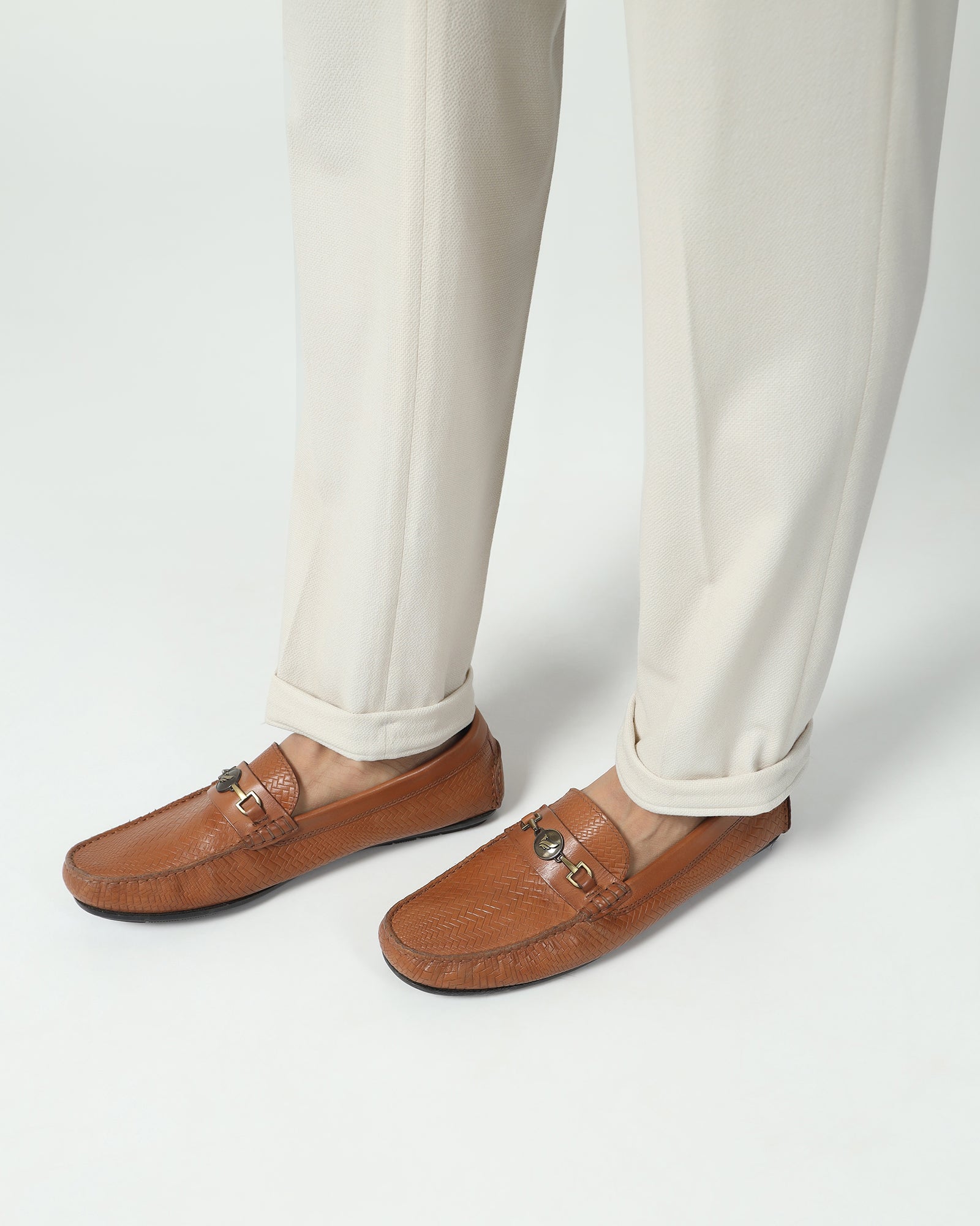 Slim Comfort B-95 Formal Beige Textured Trouser - Veneta