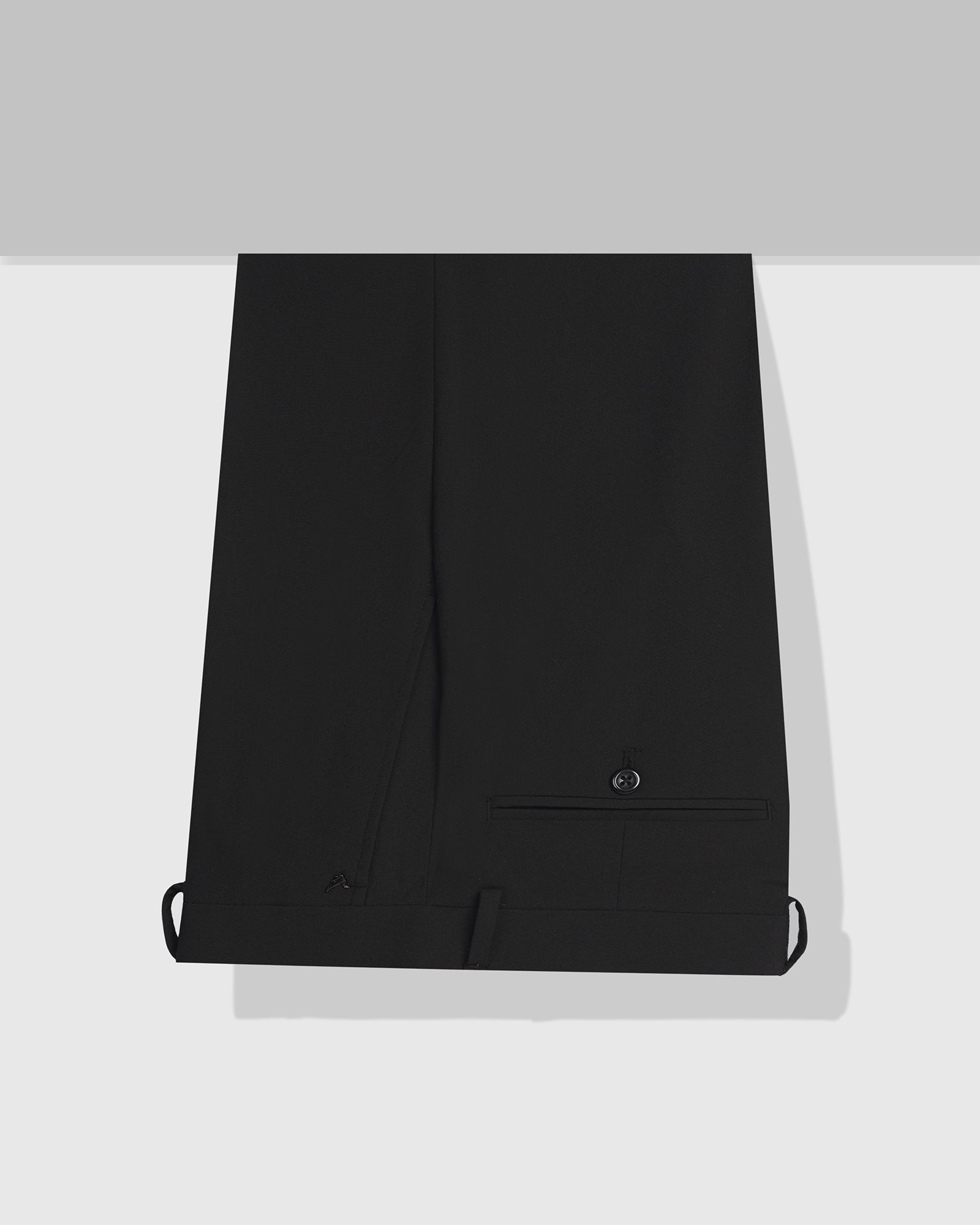 Slim Comfort B-95 Formal Black Solid Trouser - Dough