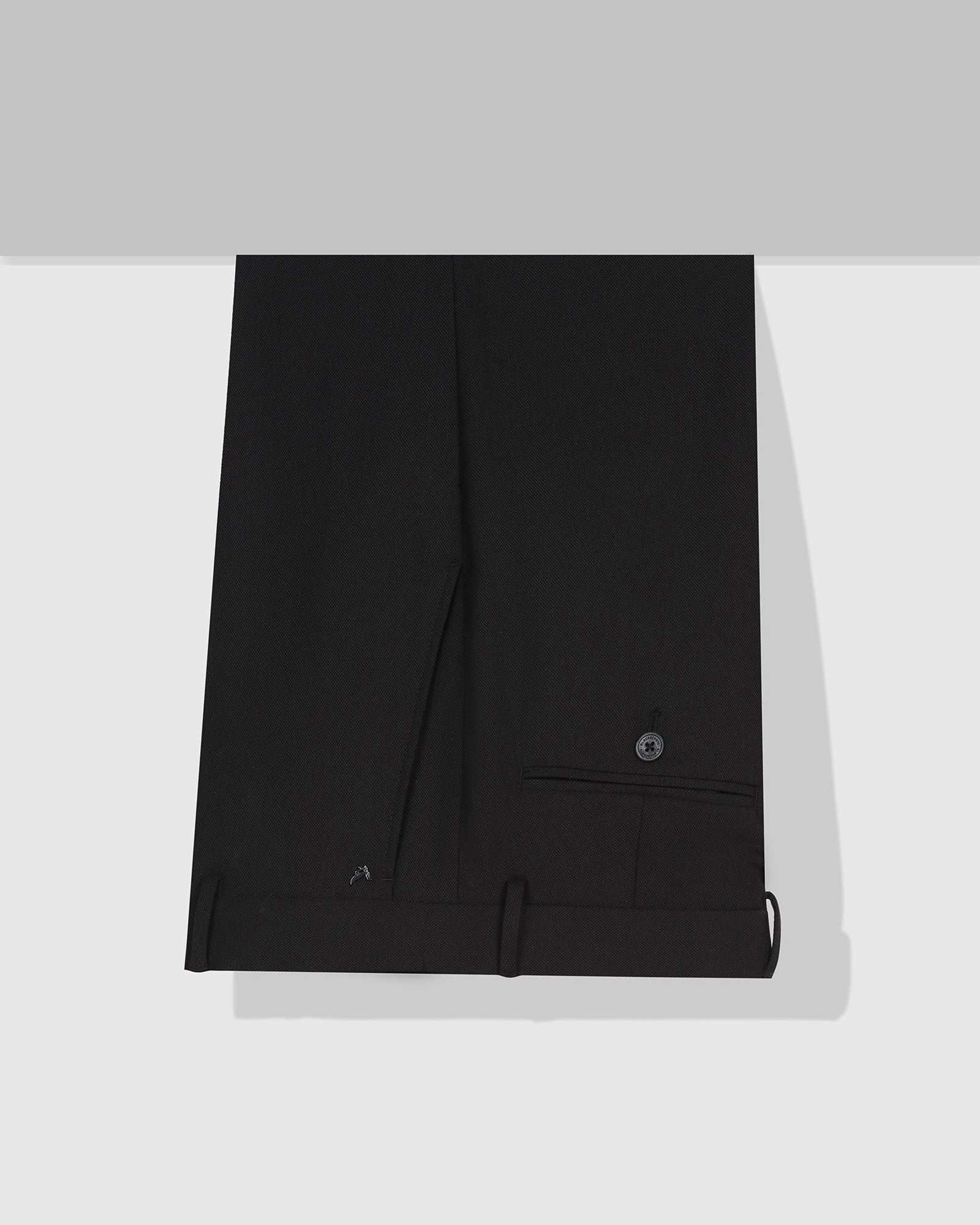 Slim Comfort B-95 Formal Black Textured Trouser - Campbell