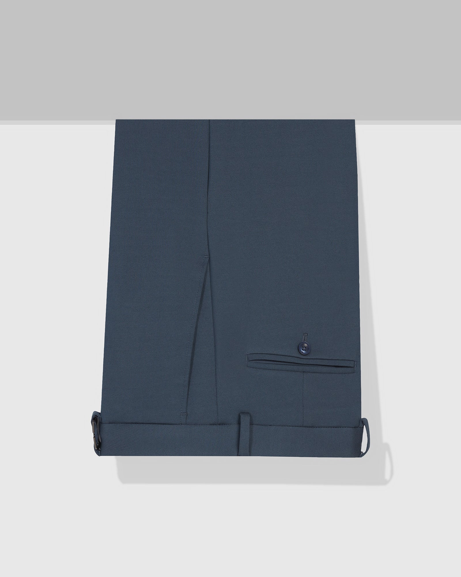 Slim Comfort B-95 Formal Blue Solid Trouser - Oak