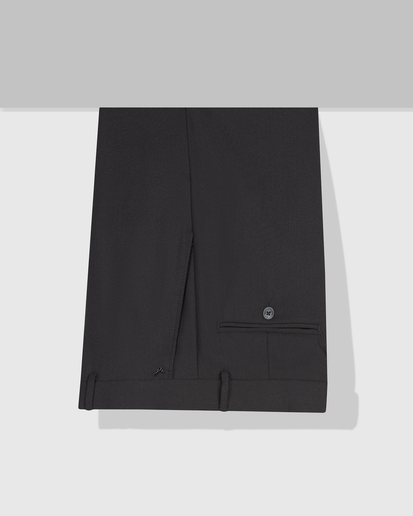 Slim Comfort B-95 Formal Charcoal Textured Trouser - Campbell