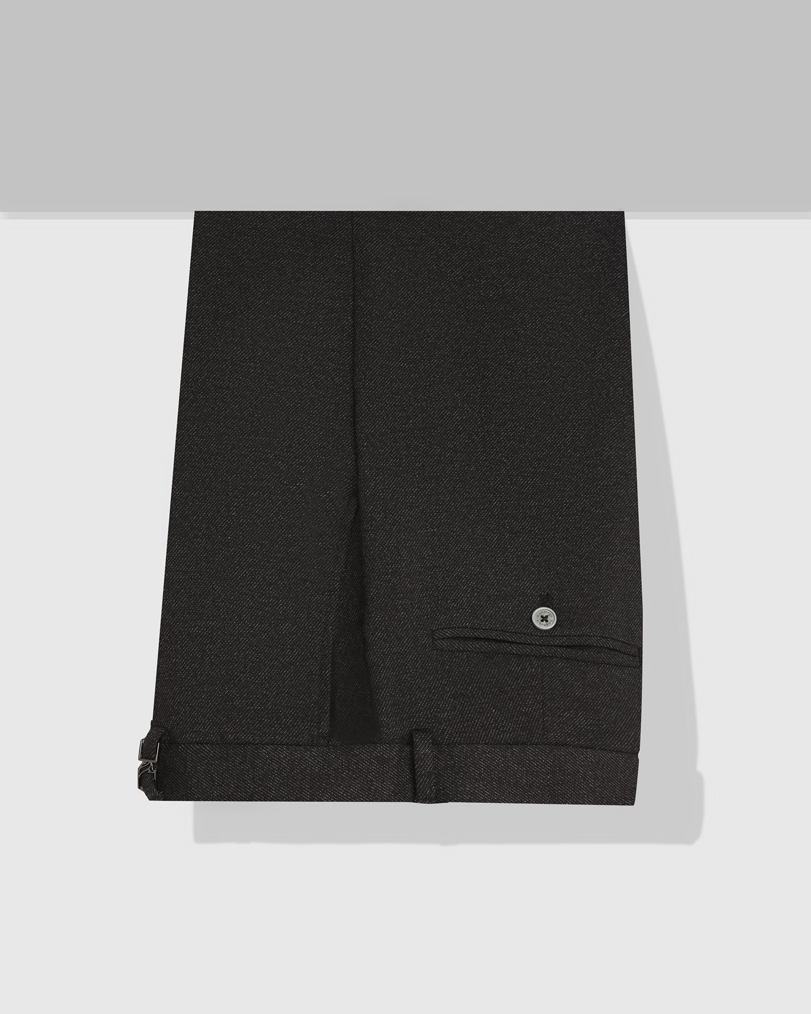 Slim Comfort B-95 Formal Charcoal Textured Trouser - Rover