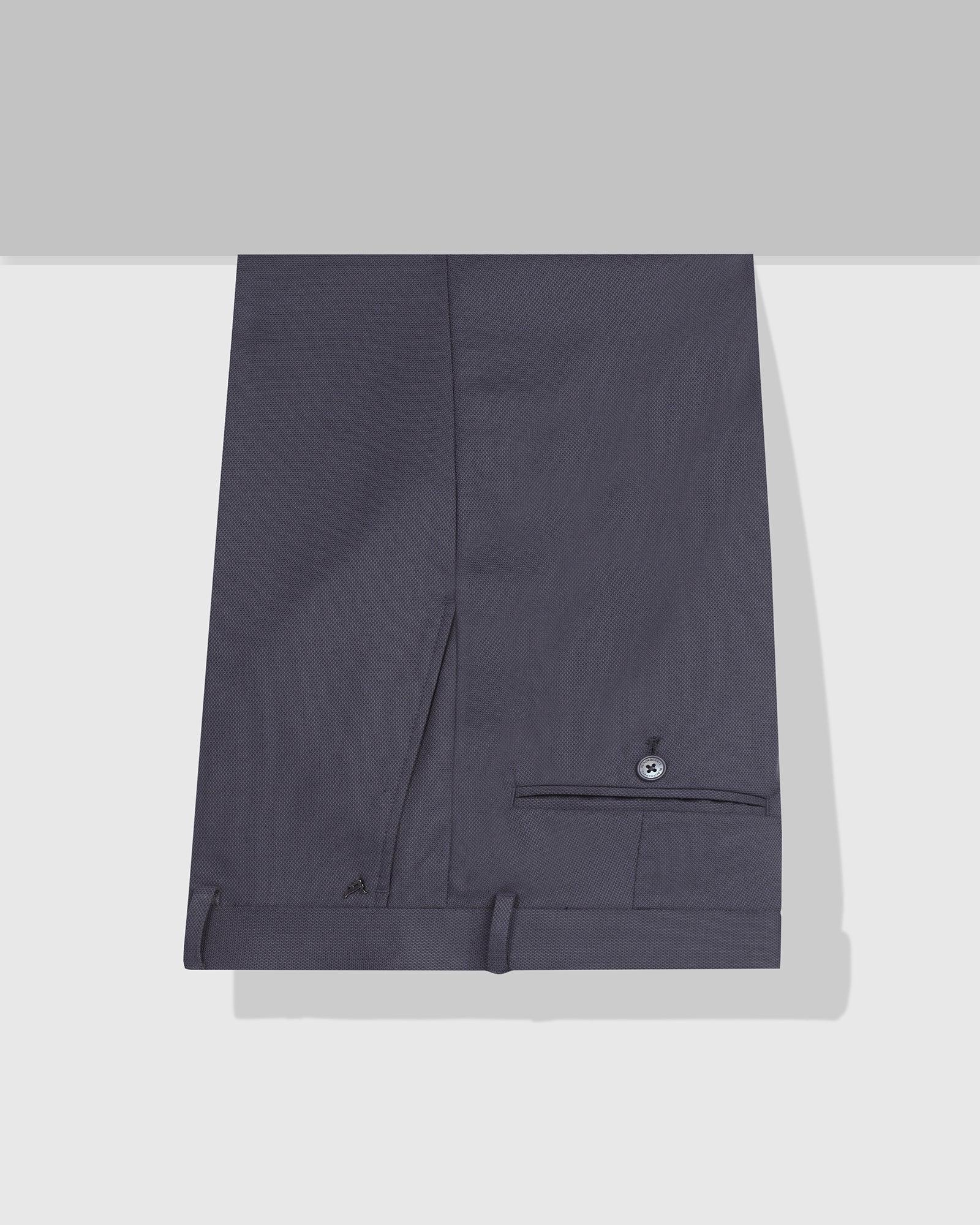 Slim Comfort B-95 Formal Charcoal Textured Trouser - Scout - Blackberrys