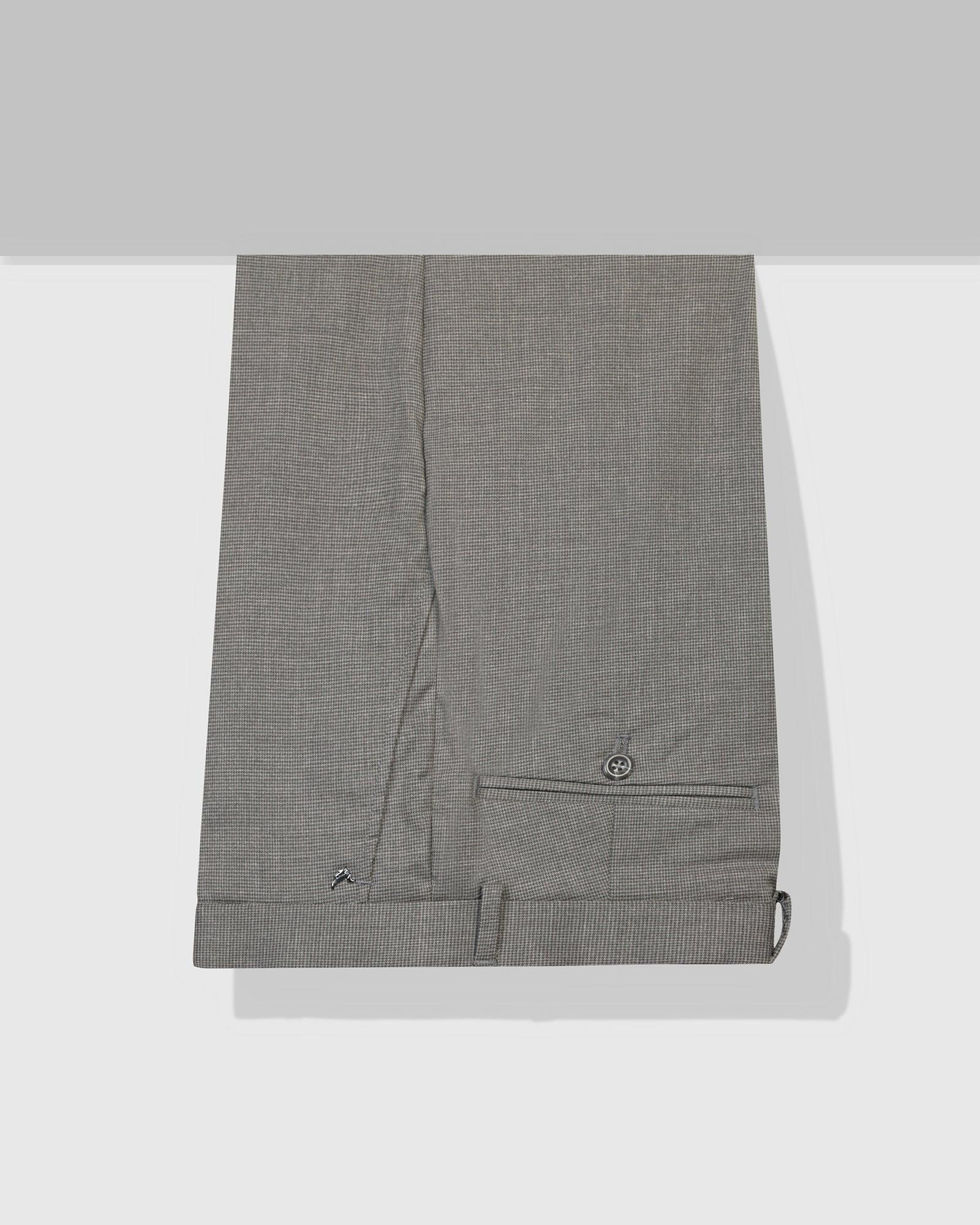 Slim Comfort B-95 Formal Grey Textured Trouser - Misco - Blackberrys