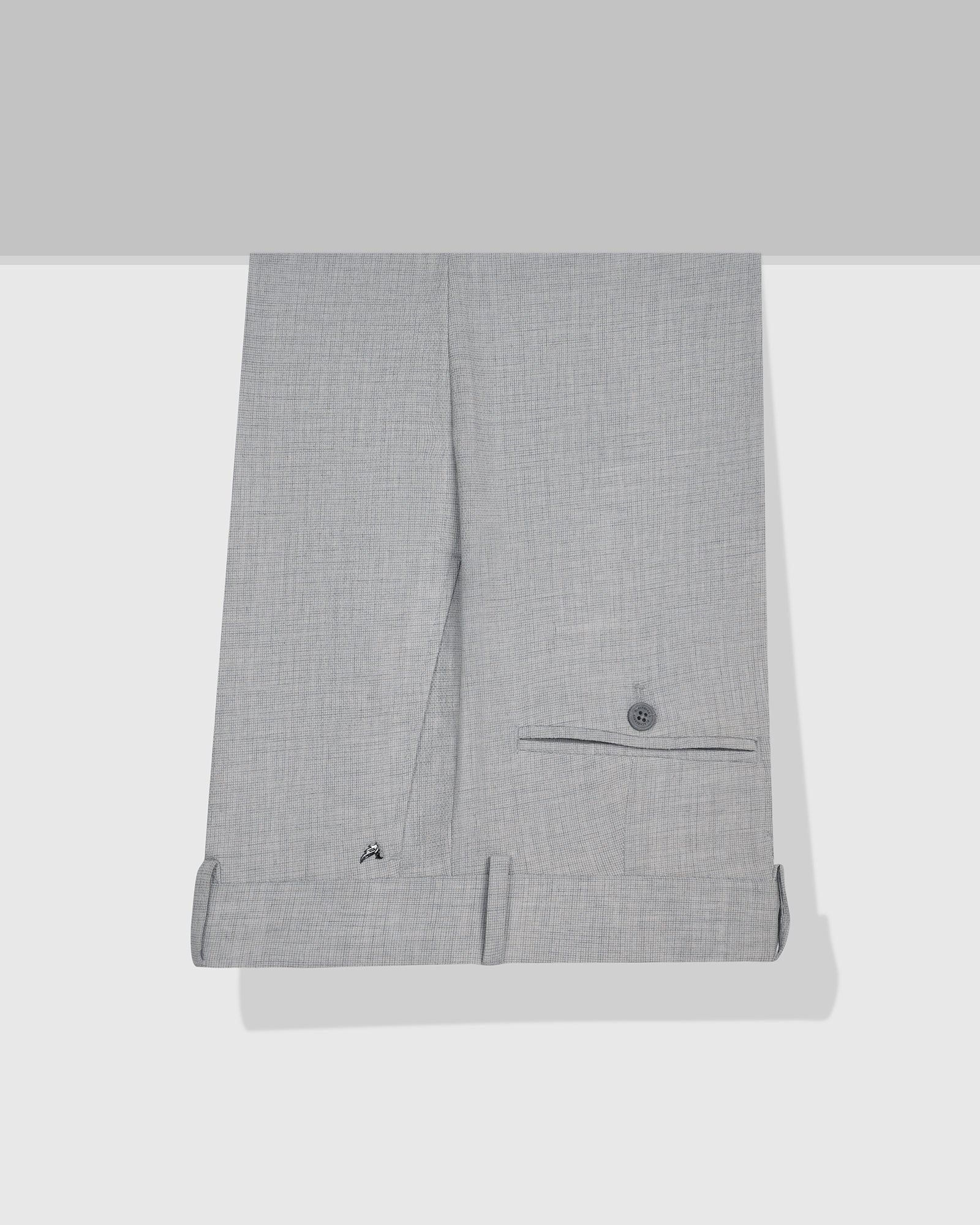 Slim Comfort B-95 Formal Grey Textured Trouser - Veneta