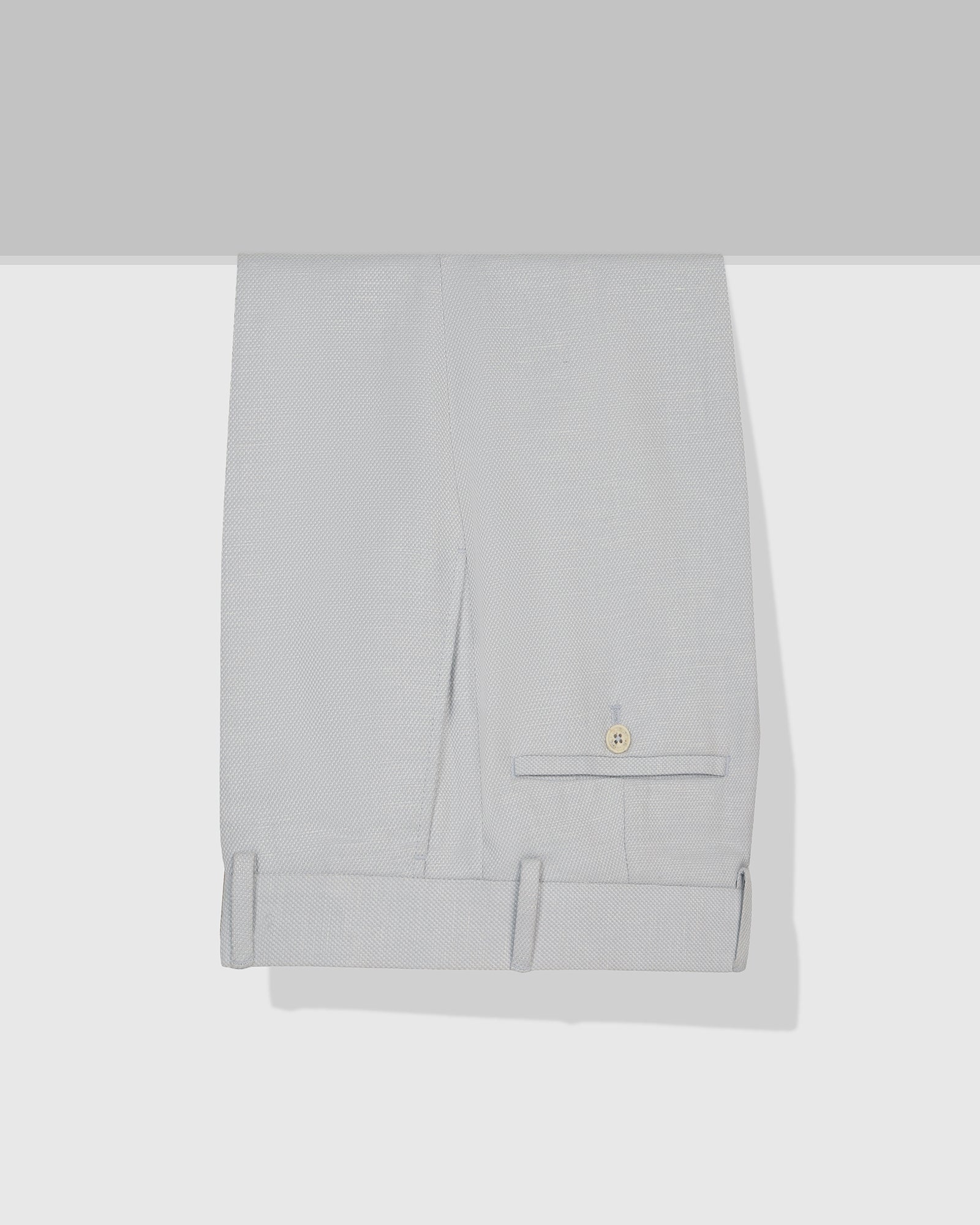 Slim Comfort B-95 Formal Light Blue Textured Trouser - Flora