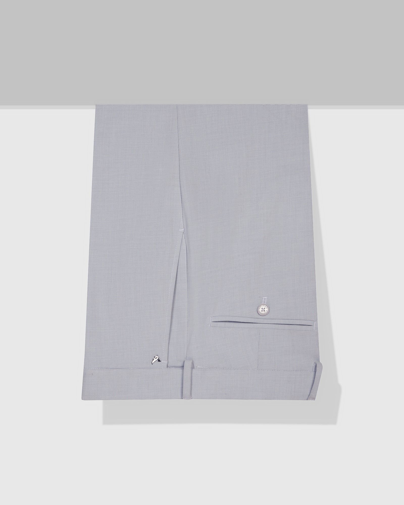 Slim Comfort B-95 Formal Light Blue Textured Trouser - Hilton