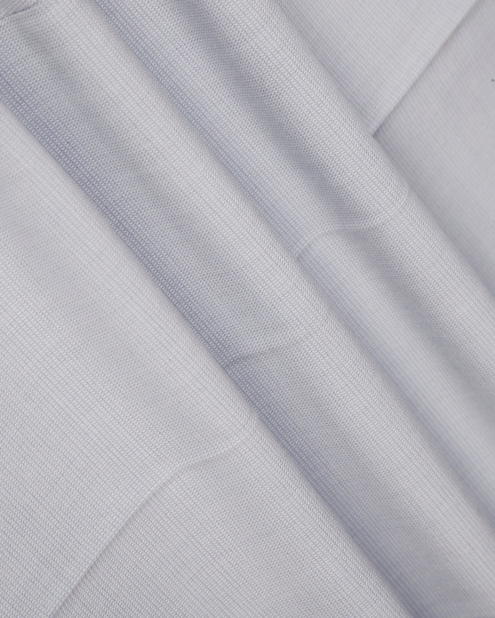 Slim Comfort B-95 Formal Light Blue Textured Trouser - Hilton