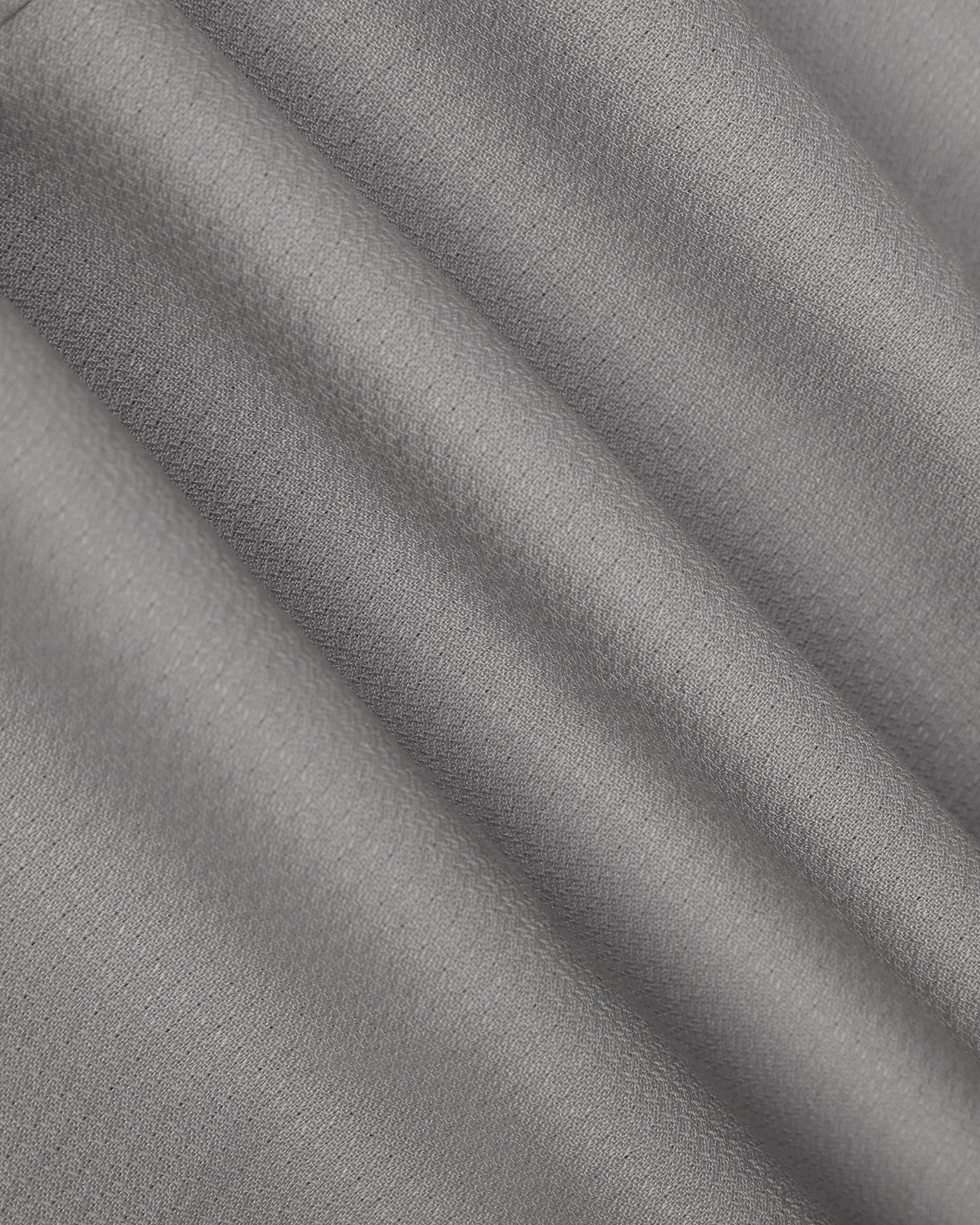 Slim Comfort B-95 Formal Light Grey Textured Trouser - Saint