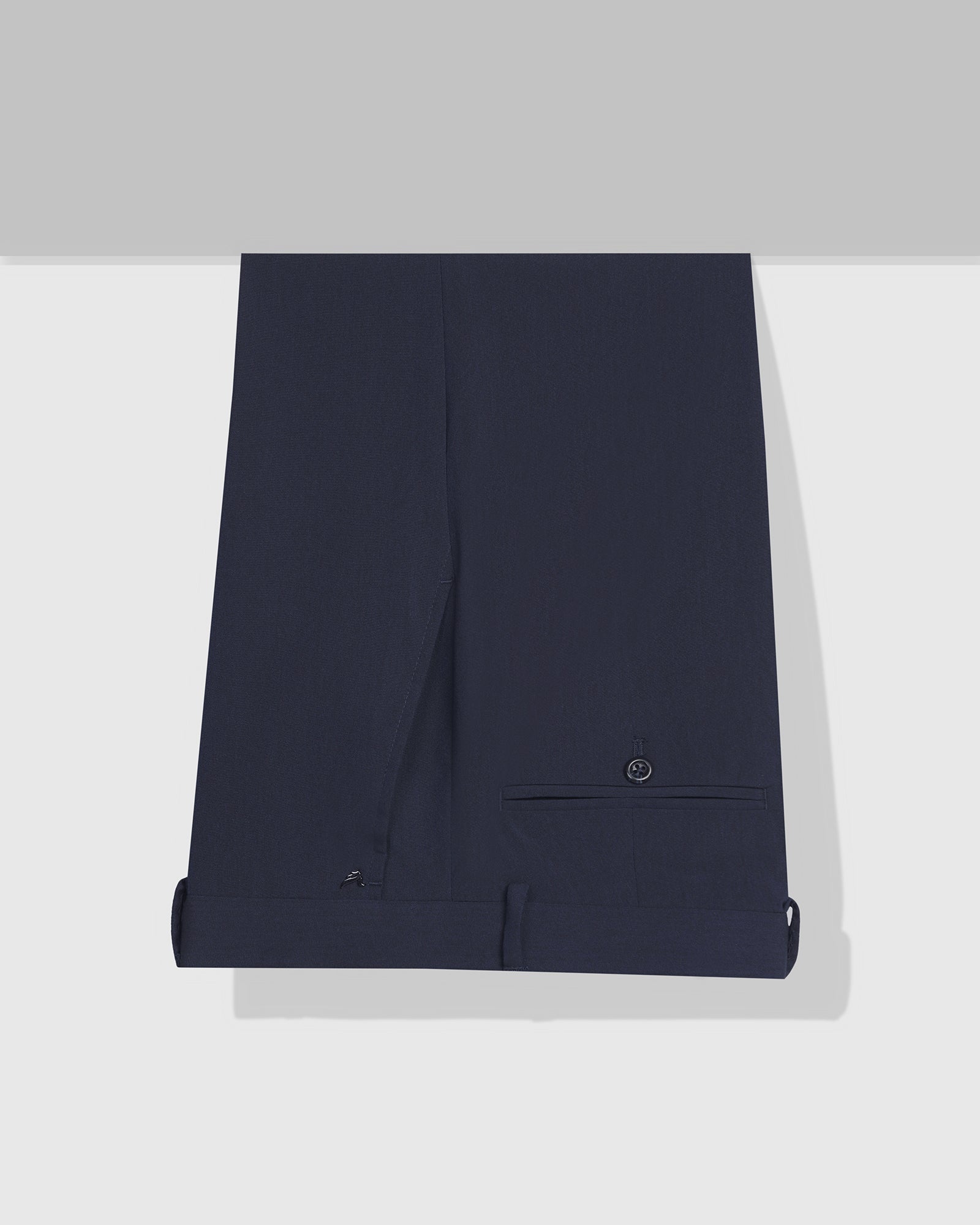 Slim Comfort B-95 Formal Navy Solid Trouser - Dough