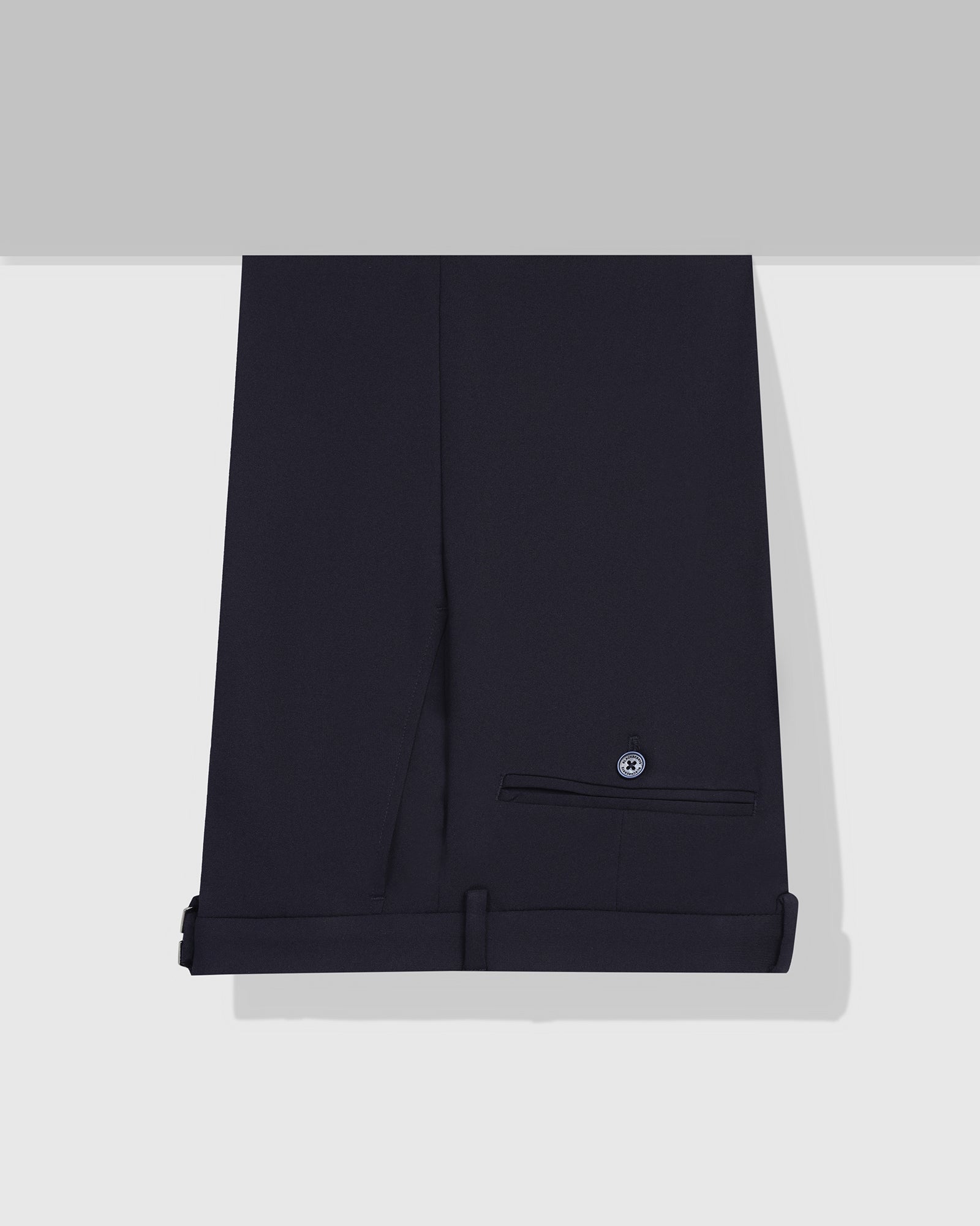Slim Comfort B-95 Formal Navy Solid Trouser - Oak