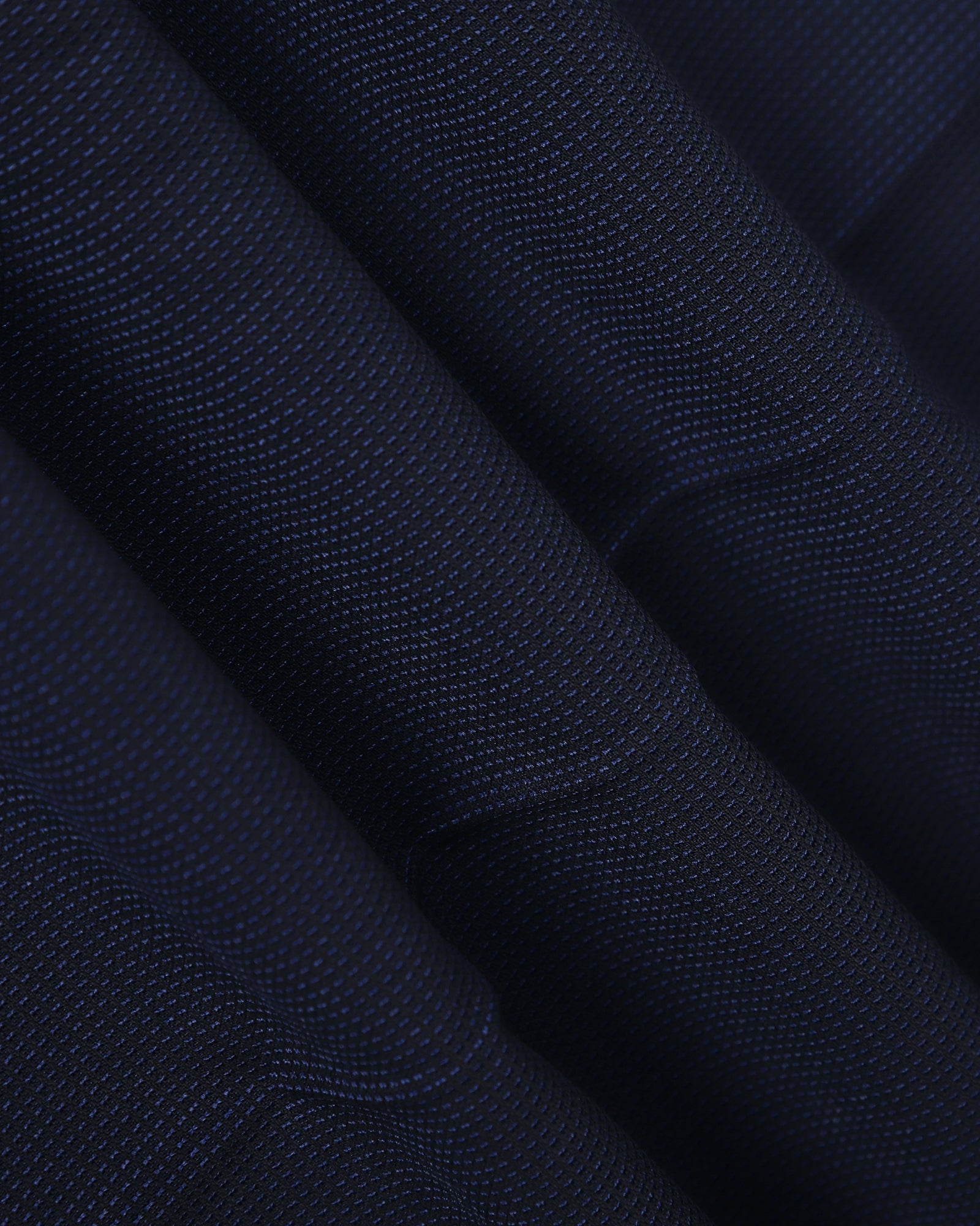 Slim Comfort B-95 Formal Navy Textured Trouser - Amor