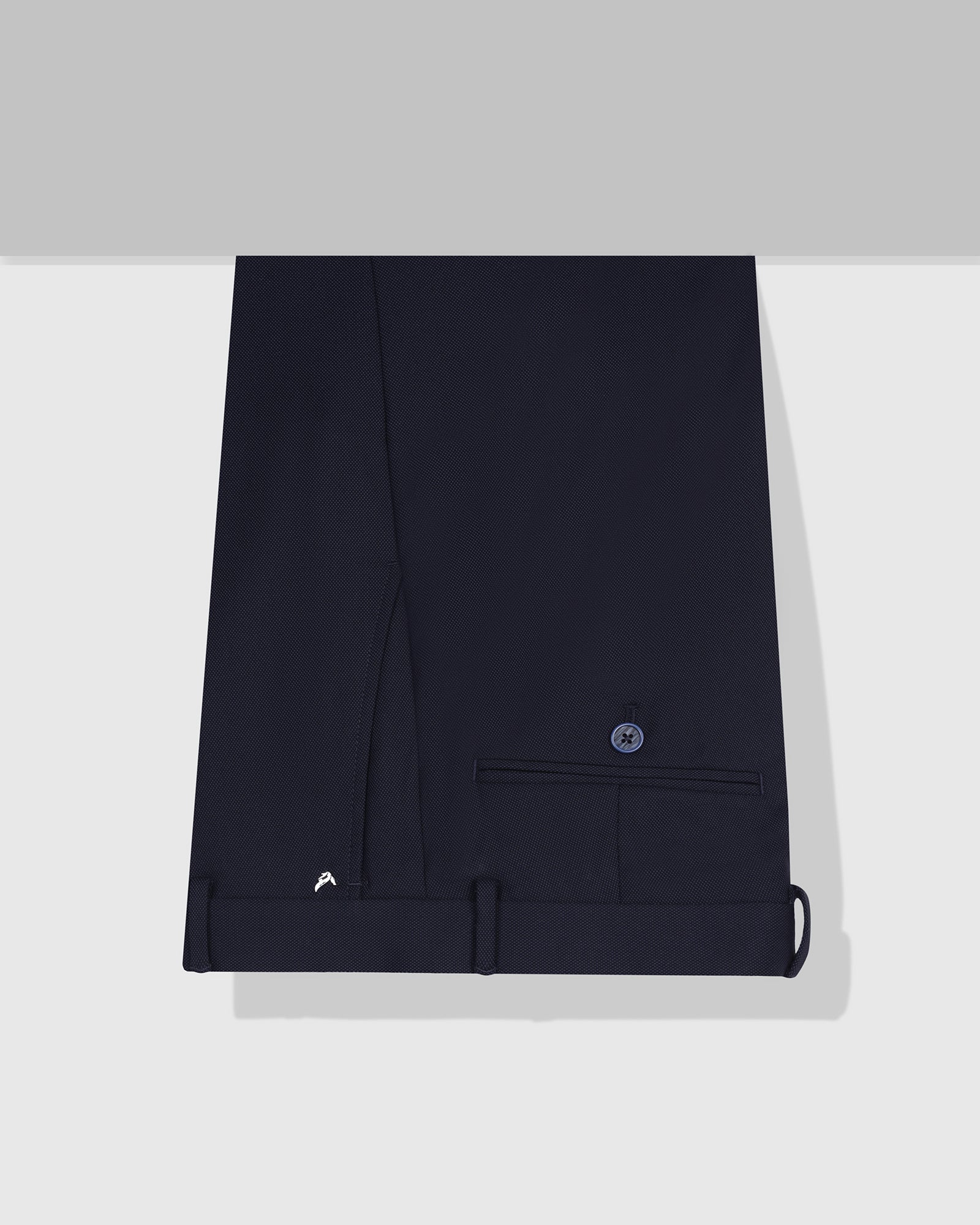 Slim Comfort B-95 Formal Navy Textured Trouser - Campbell