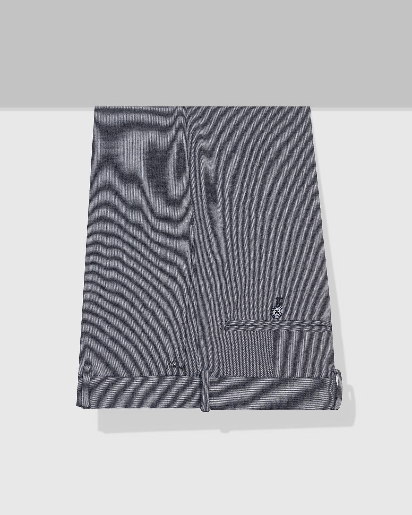 Slim Comfort B-95 Formal Navy Textured Trouser - Hilton