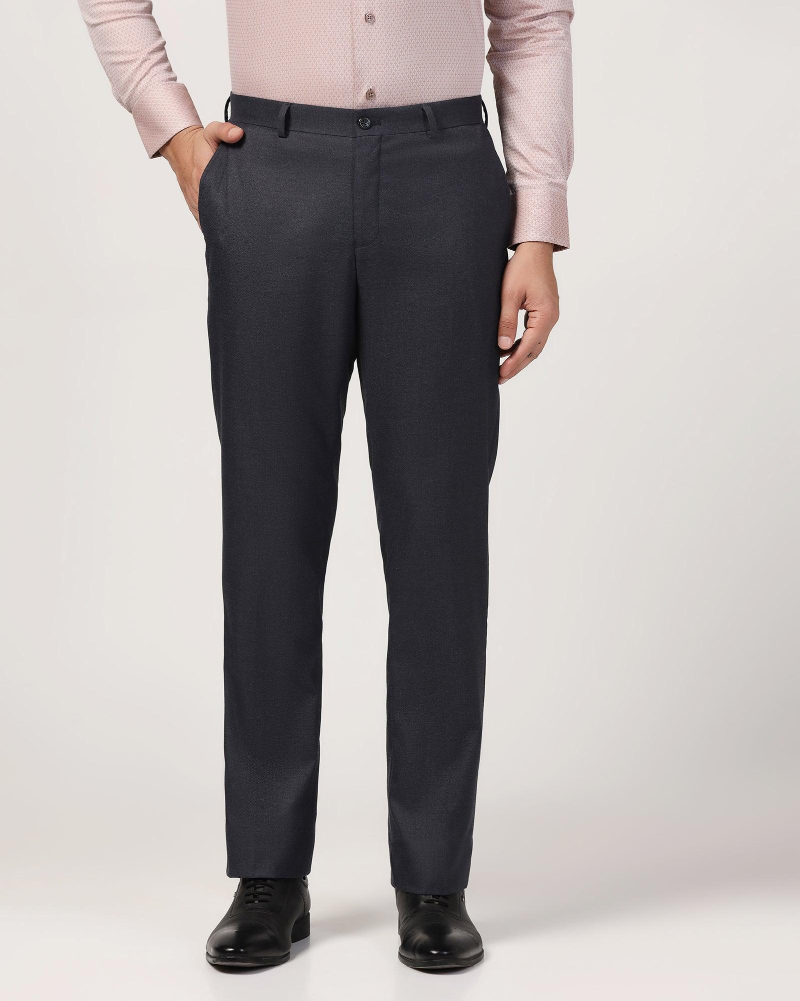 Slim Comfort B-95 Formal Navy Textured Trouser - Jimy - Blackberrys