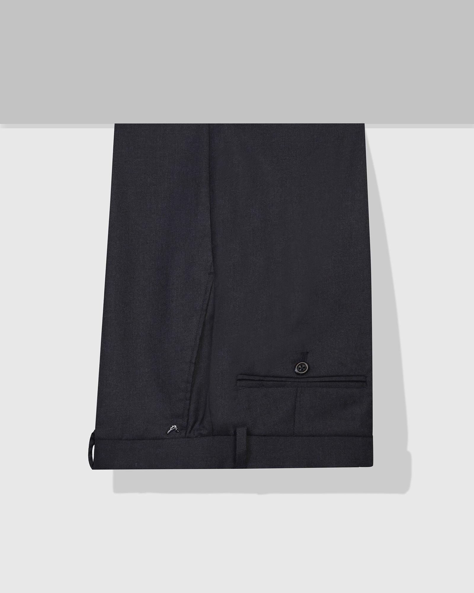 Slim Comfort B-95 Formal Navy Textured Trouser - Jimy - Blackberrys