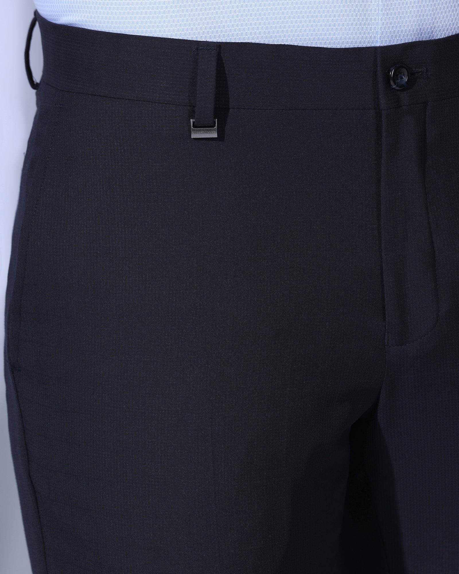 Slim Comfort B-95 Formal Navy Textured Trouser - July