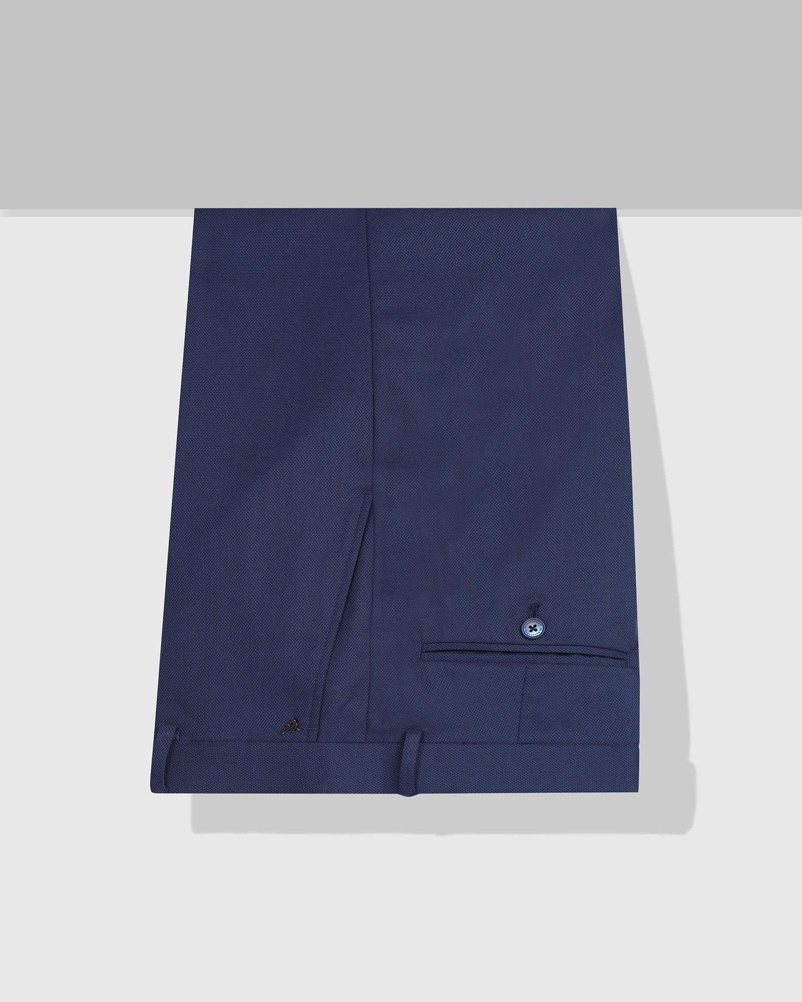Slim Comfort B-95 Formal Navy Textured Trouser - Scout - Blackberrys