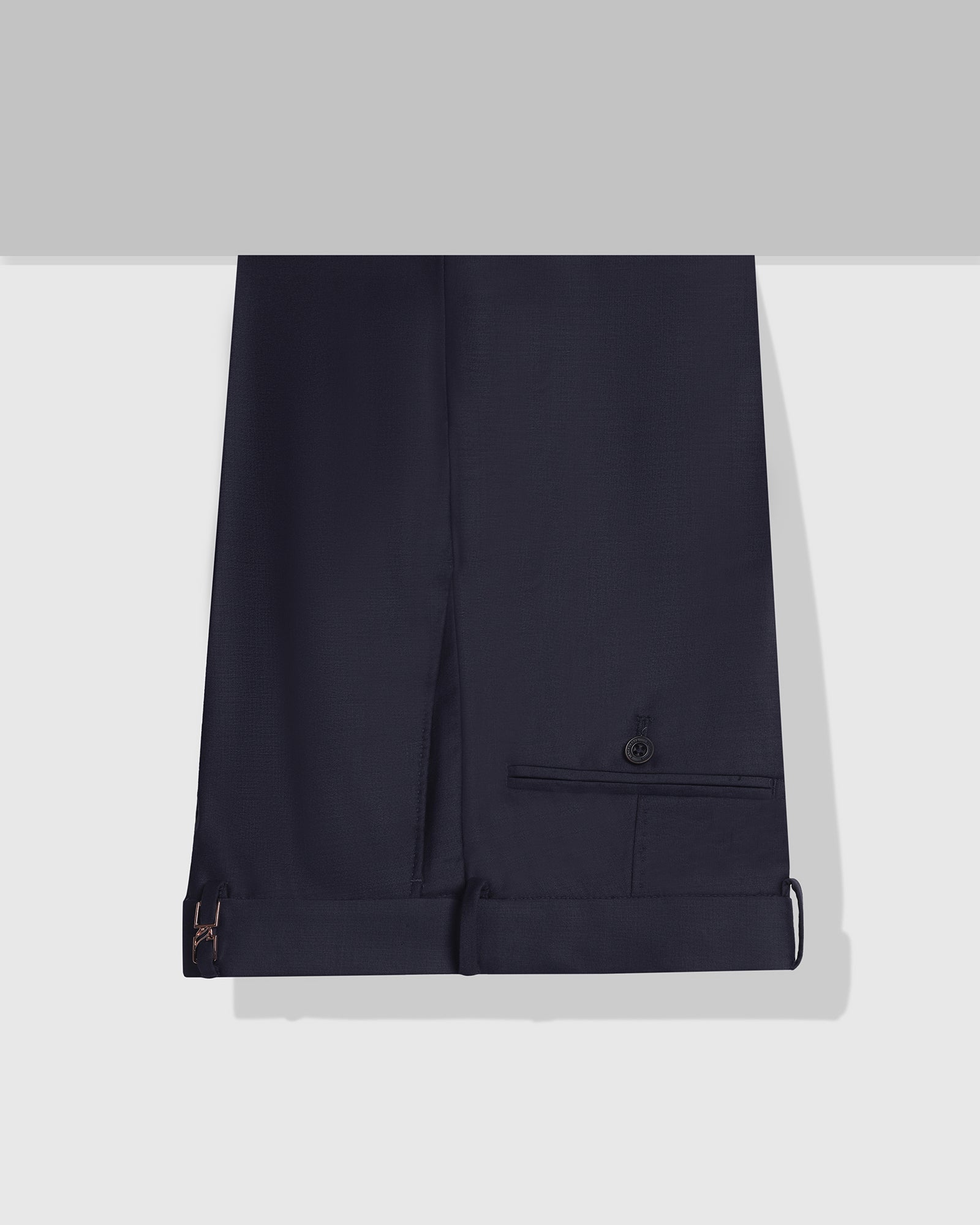 Slim Comfort B-95 Luxe Formal Navy Solid Trouser - Lamborghini