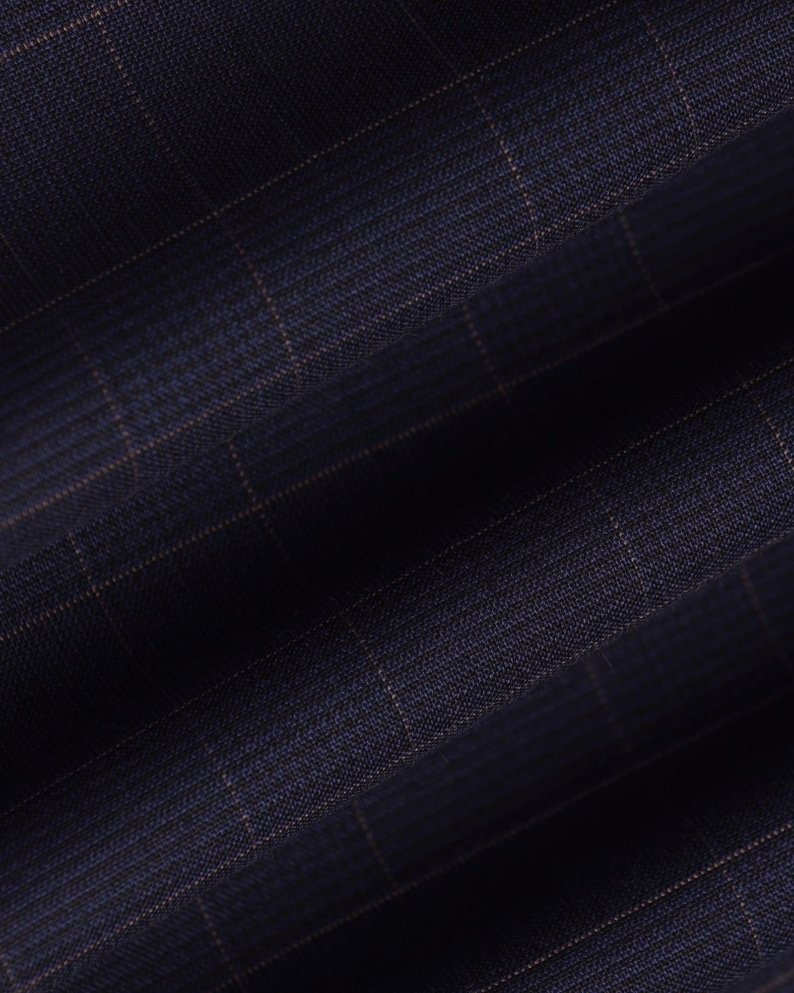 Slim Fit B-91 Formal Navy Check Trouser - Cobalt