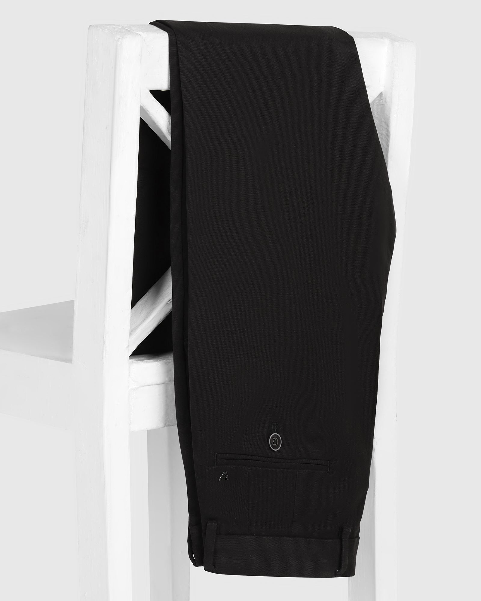 Slim Fit B-91 Casual Black Textured Khakis - Kary