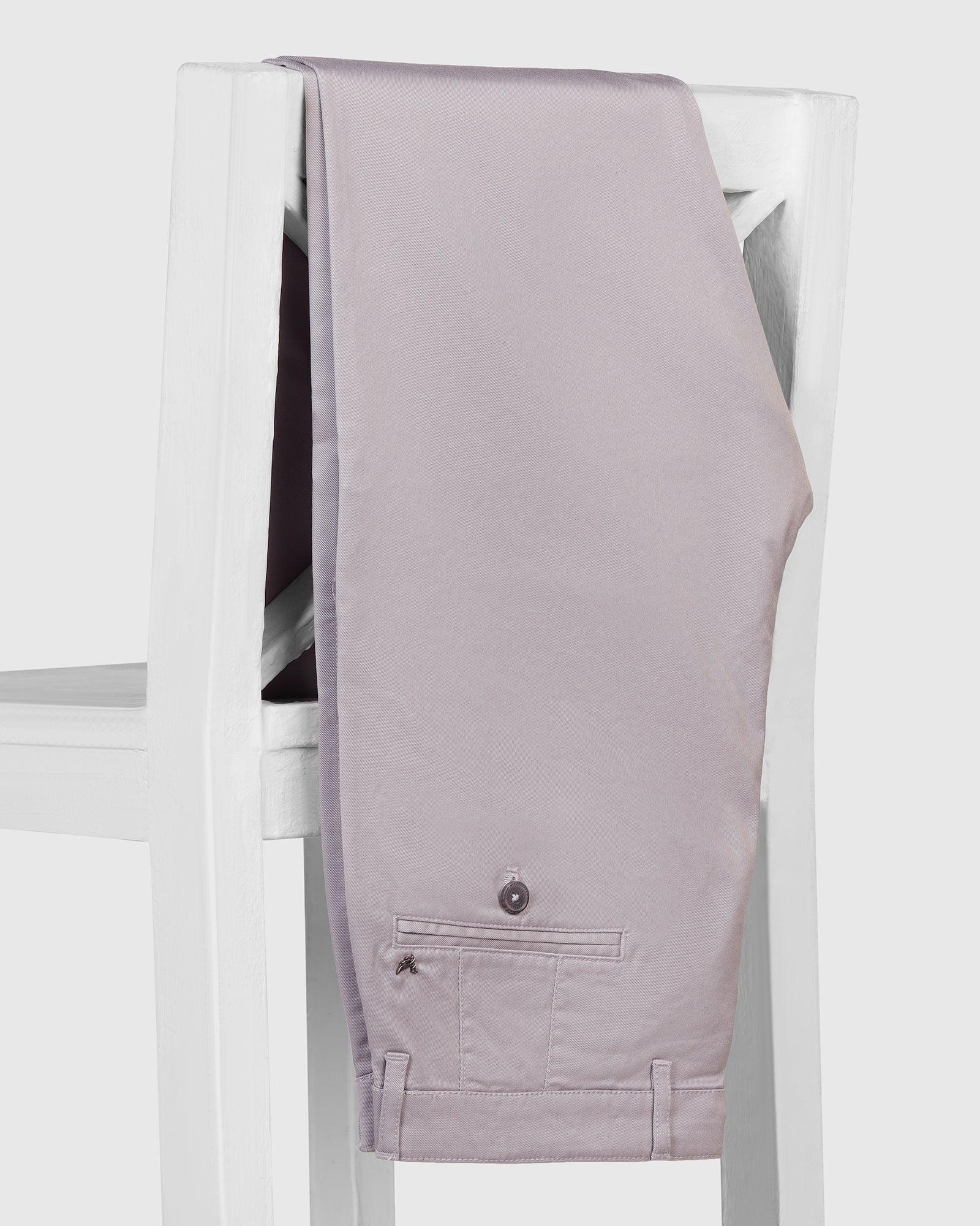 Temptech Slim Fit B-91 Casual Grey Solid Khakis - Henry - Blackberrys