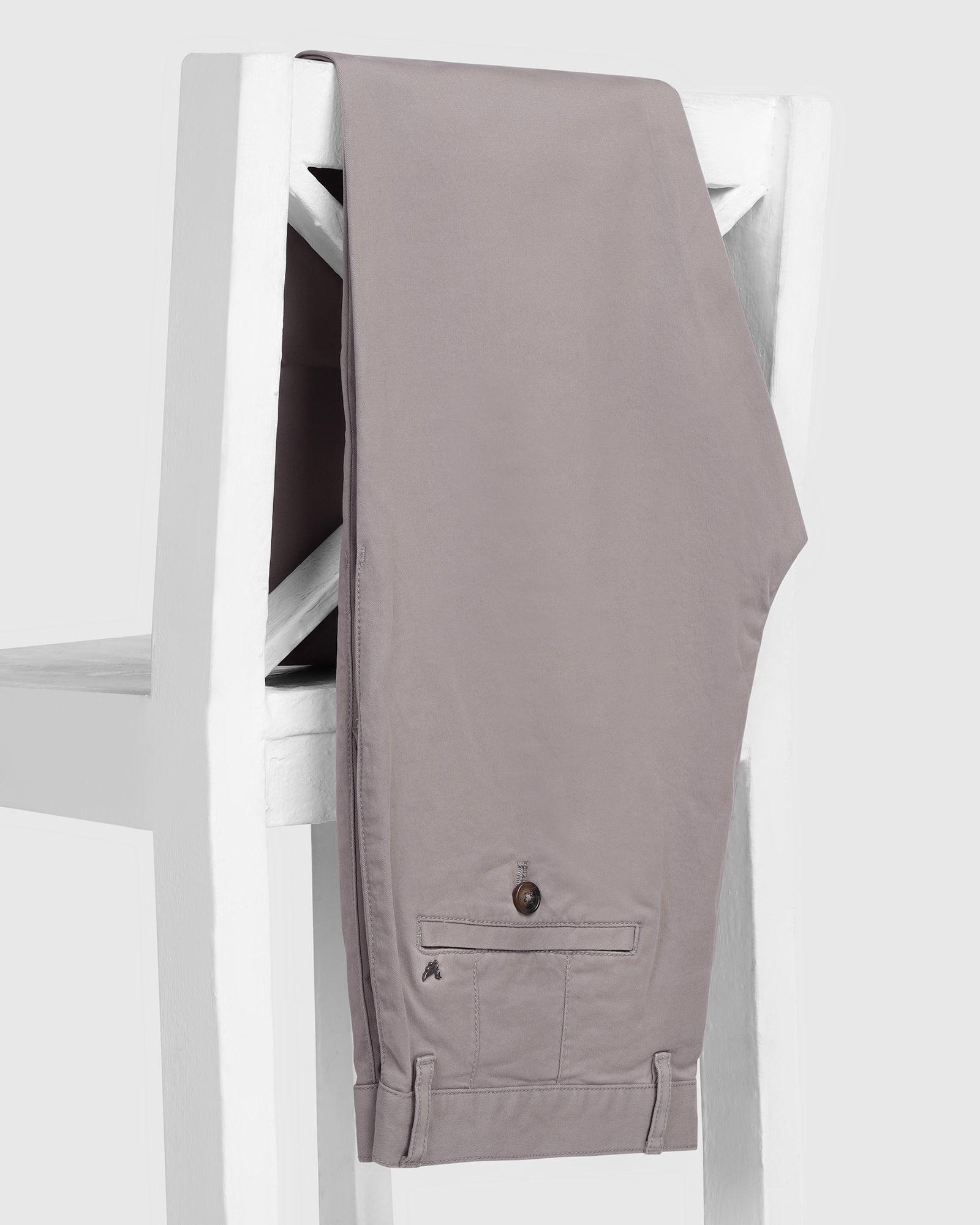 Slim Fit B-91 Casual Grey Solid Khaki - Lab - Blackberrys