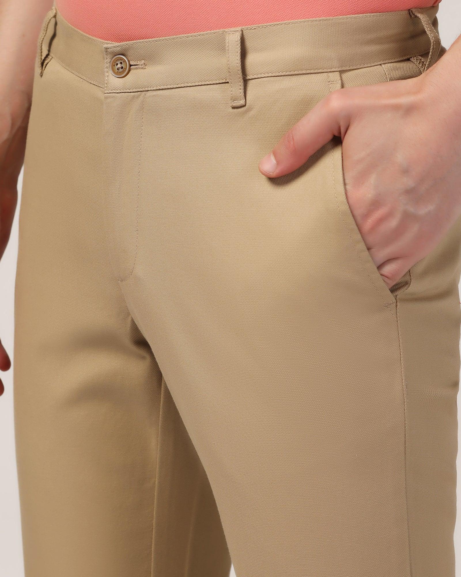 Slim Fit B-91 Casual Khaki Solid Khakis - Mint - Blackberrys